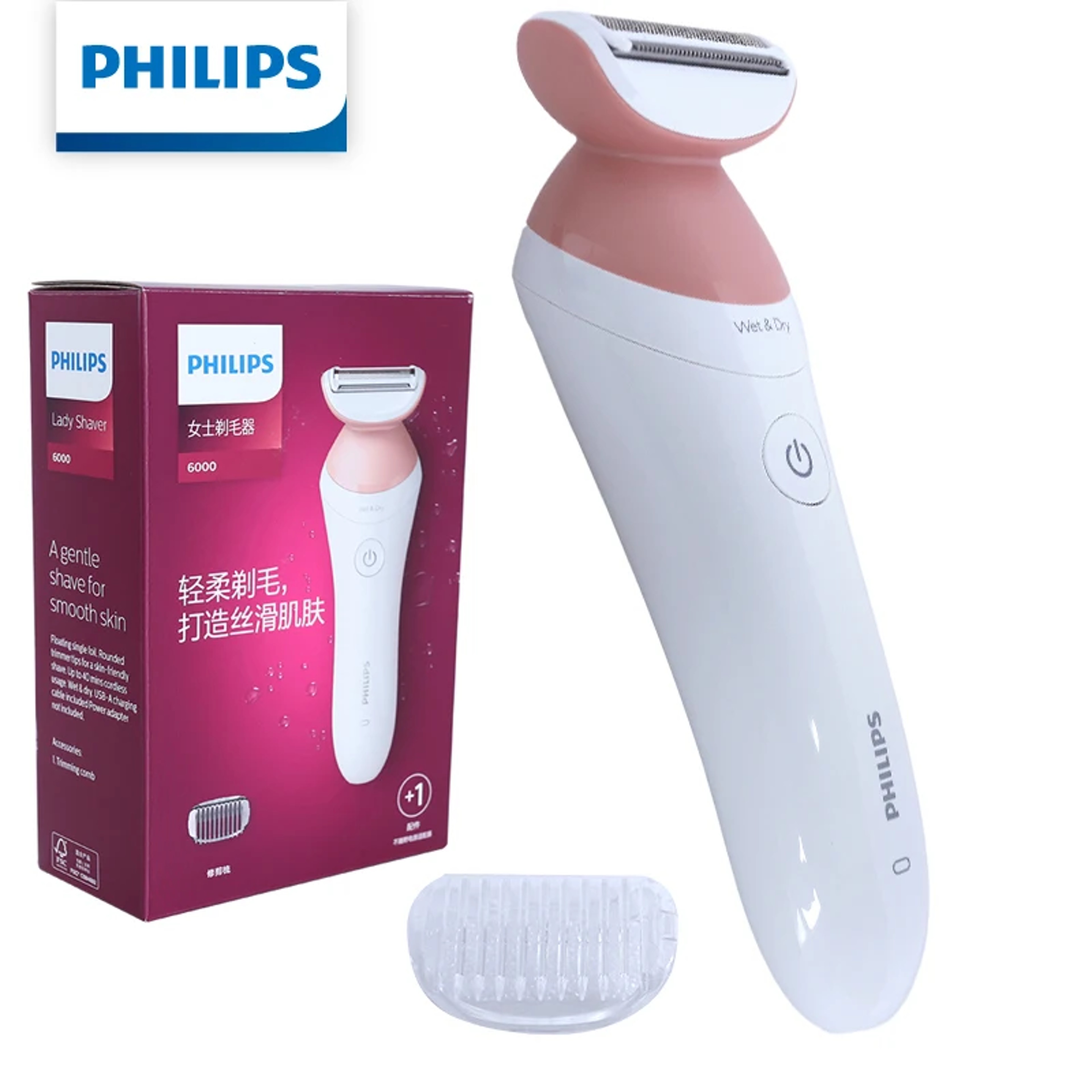 Women's Cordless Electric Shaver with Wet and Dry Shaving and Floating Head – view 7