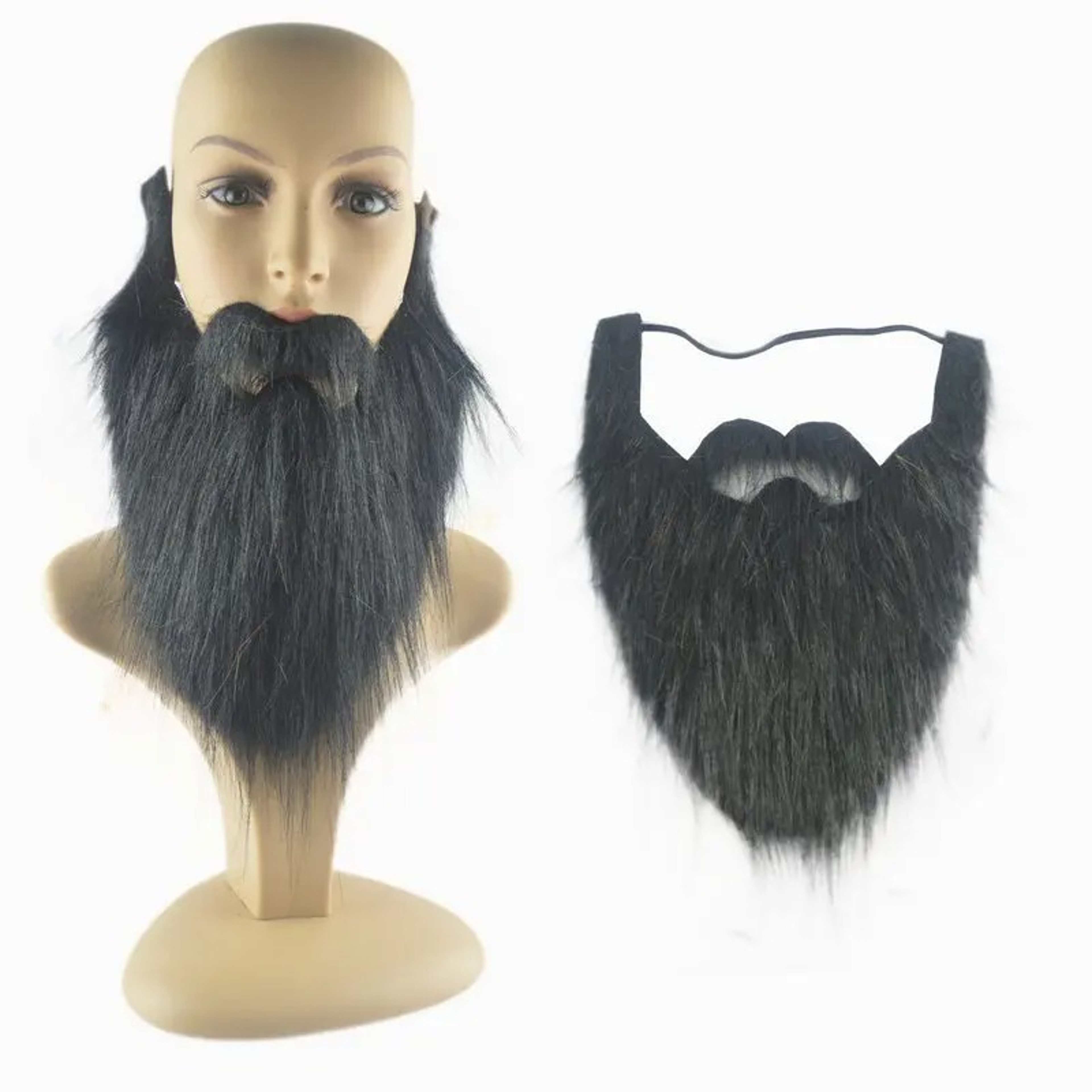 Long Fluffy Fake Beard for Cosplay Halloween Costumes and Stage Performances – view 2