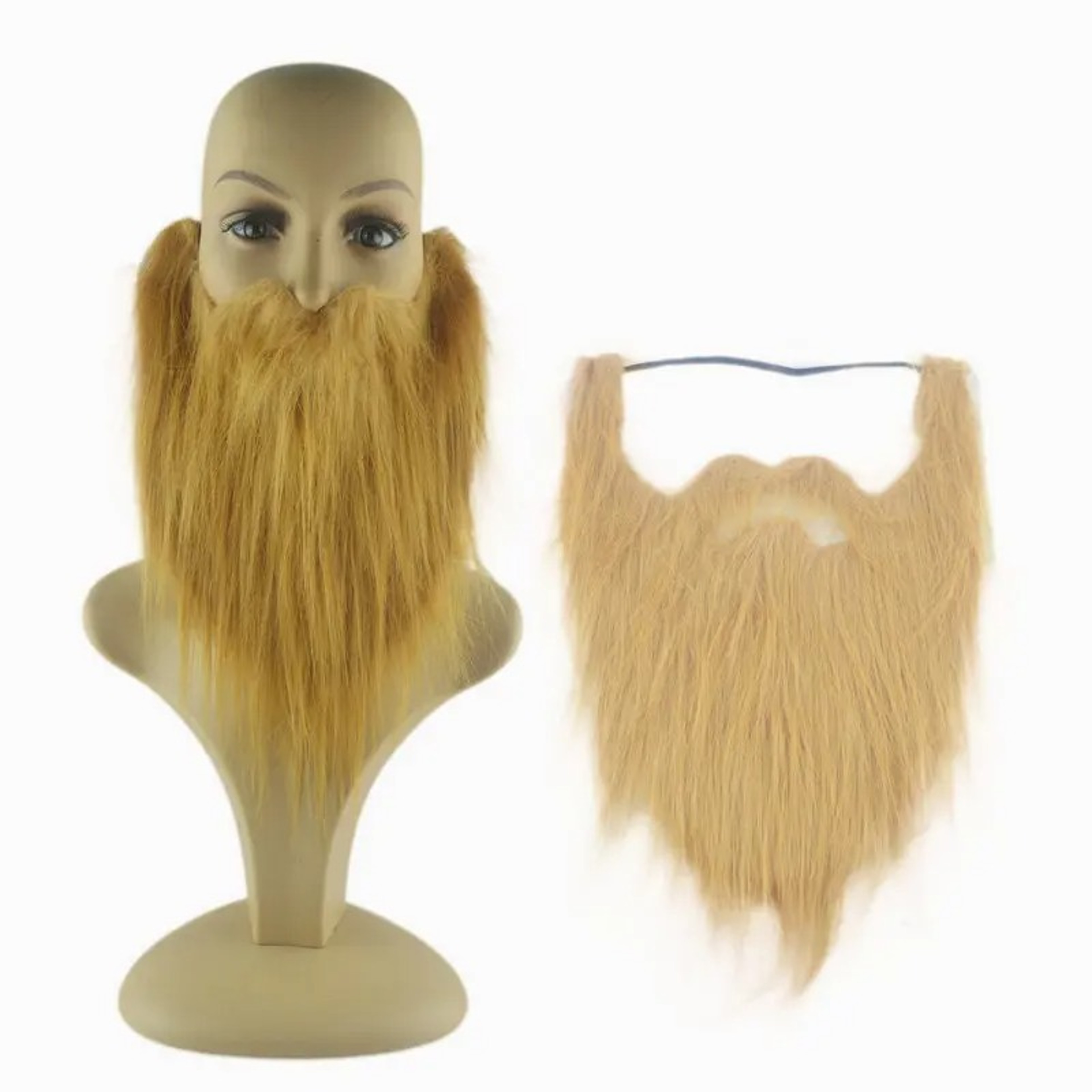 Long Fluffy Fake Beard for Cosplay Halloween Costumes and Stage Performances – view 3