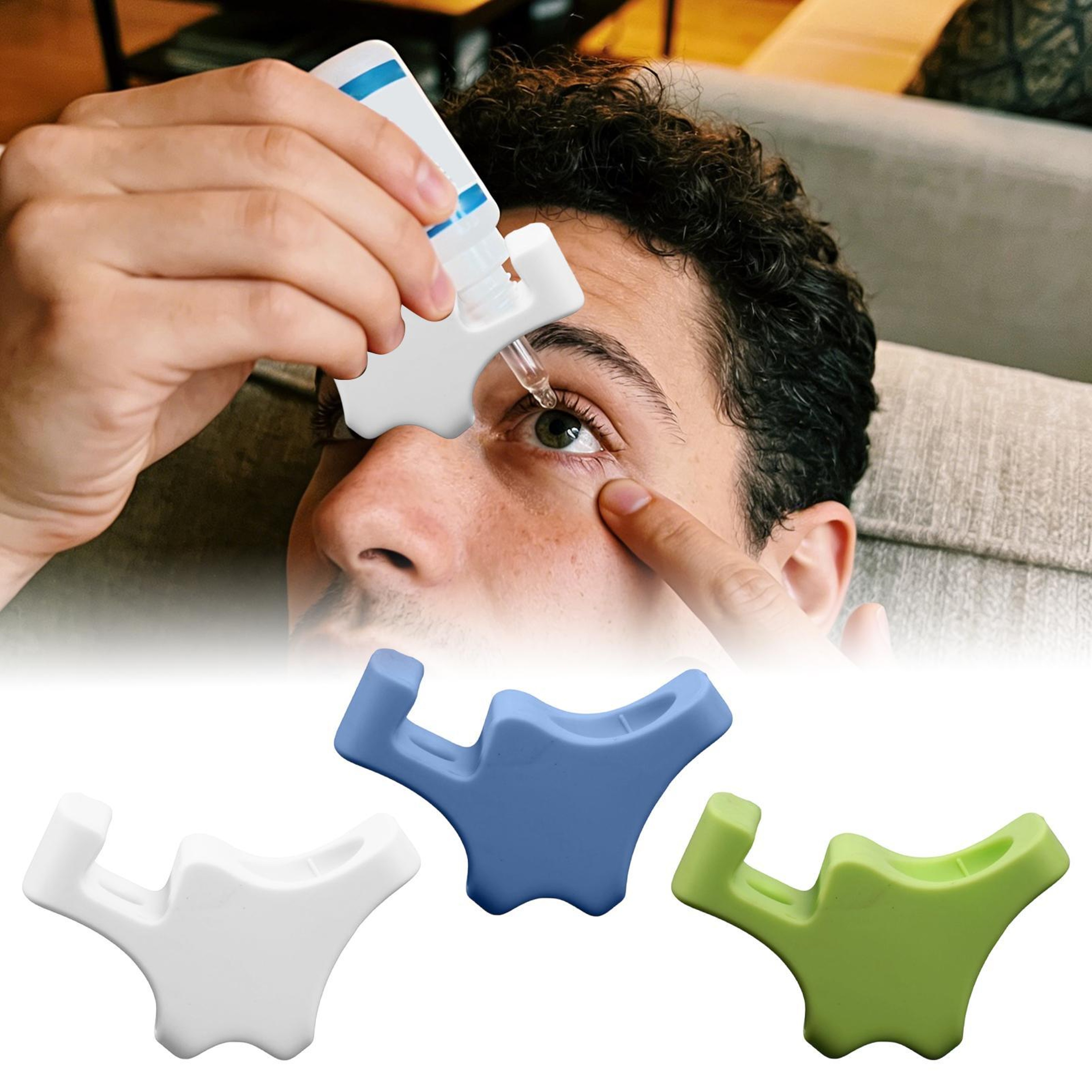 Reusable Eye Drop Guide Holder And Eyedrop Applicator Aid 0