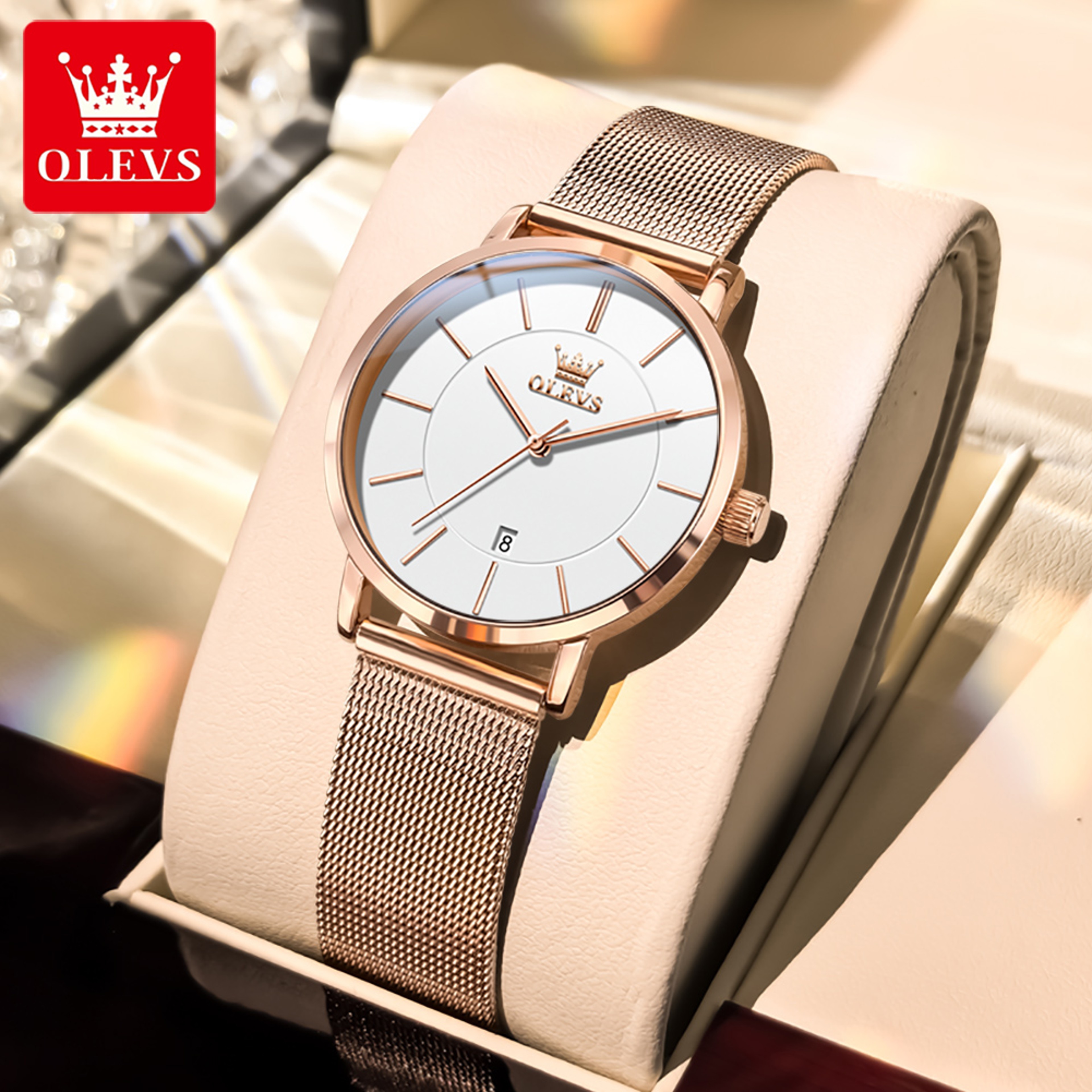Women's Ultra Thin Waterproof Quartz Watch with Leather Strap – view 13