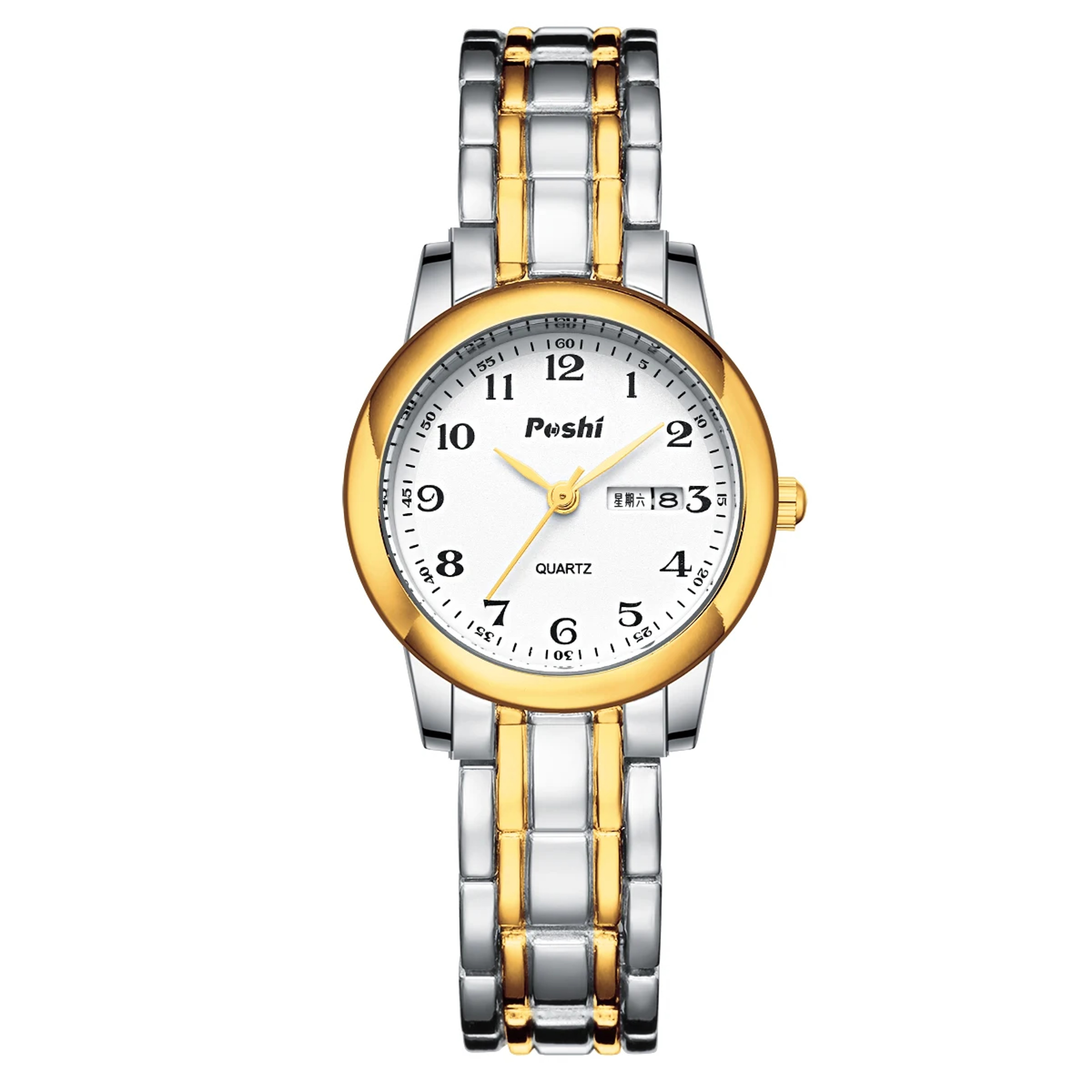 Women's Stainless Steel Quartz Watch with Calendar and Week Display – view 9