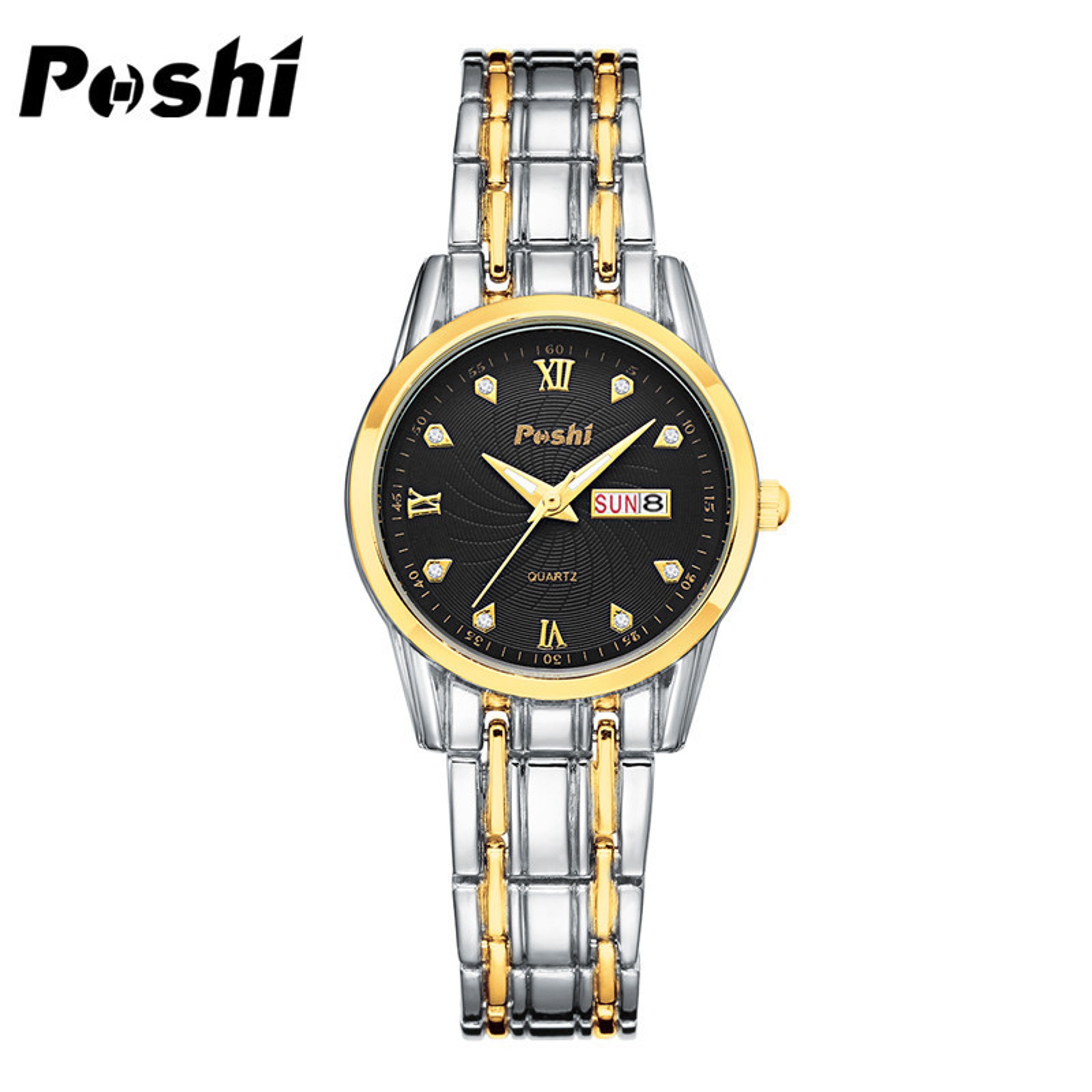 Women's Stainless Steel Quartz Watch with Calendar and Week Display – view 10