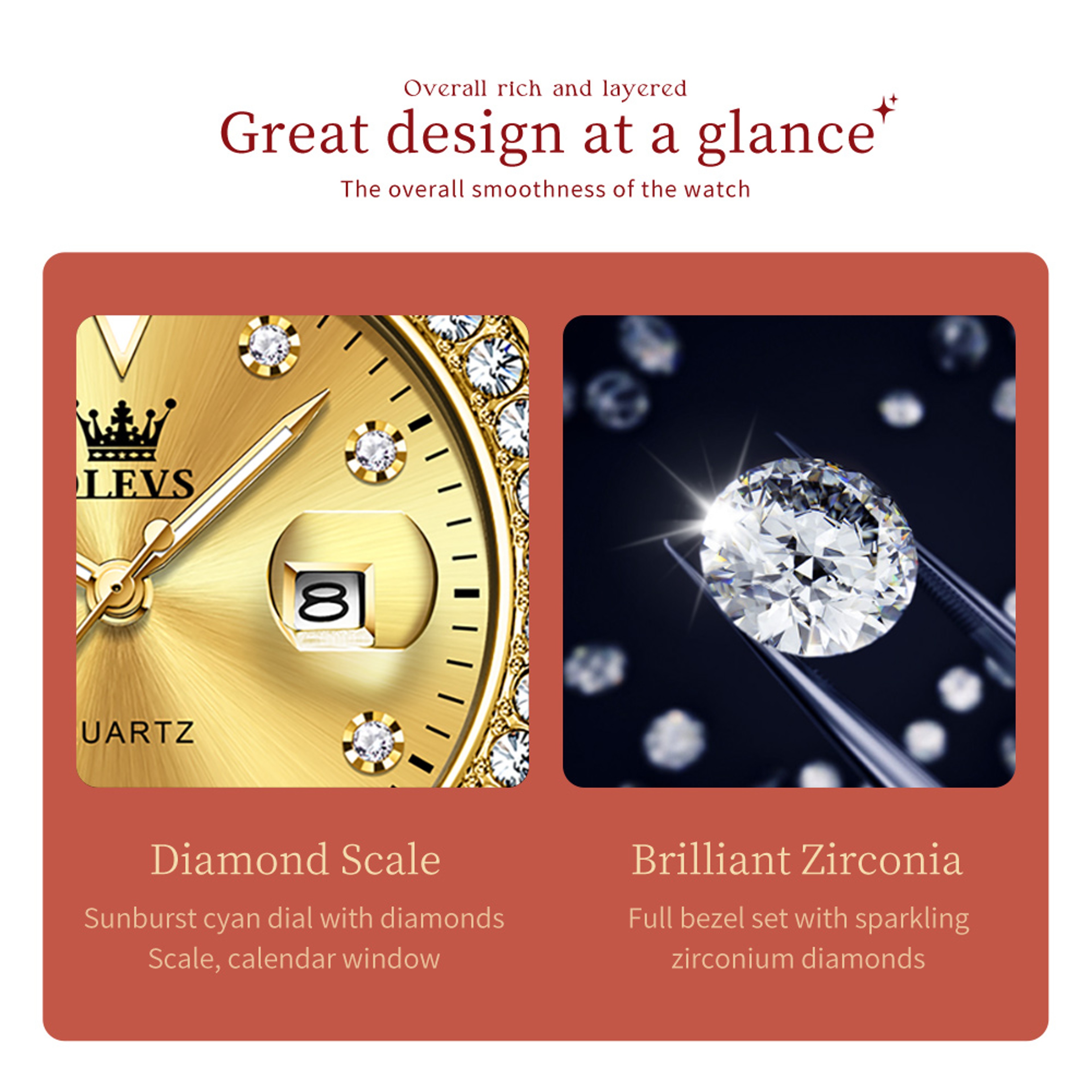 Women's Luxury Quartz Watch with Diamond-Style Dial and Stainless Steel Bracelet – view 4
