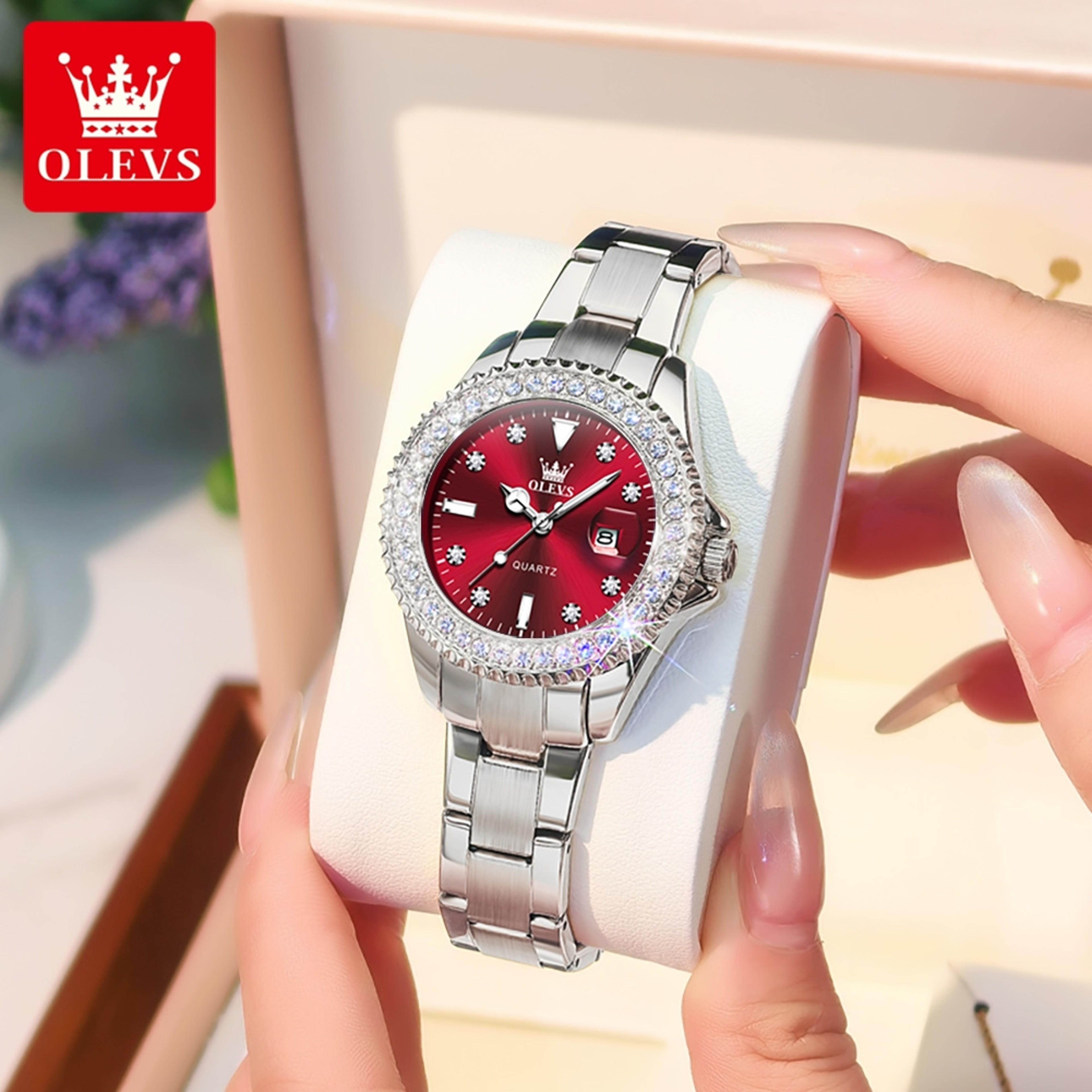 Women's Luxury Quartz Watch with Diamond-Style Dial and Stainless Steel Bracelet – view 11