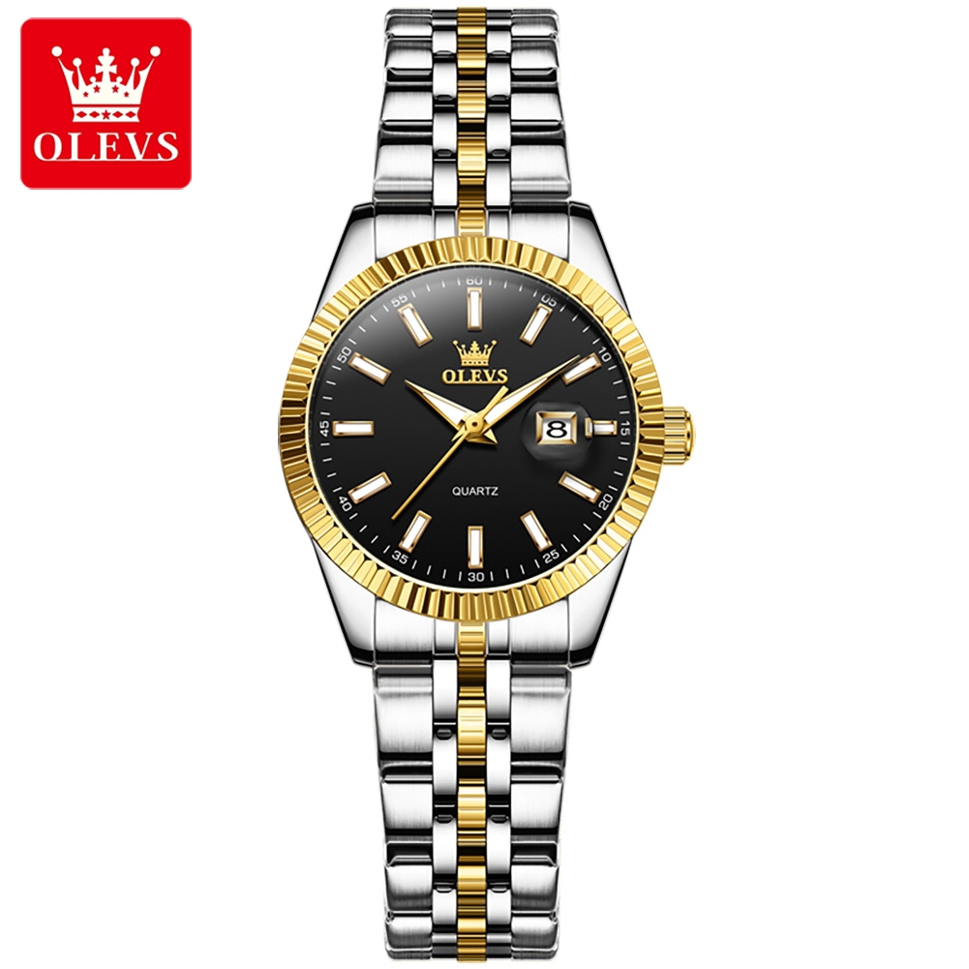 Women's Stainless Steel Quartz Watch with Luminous Dial and Auto Date – view 8