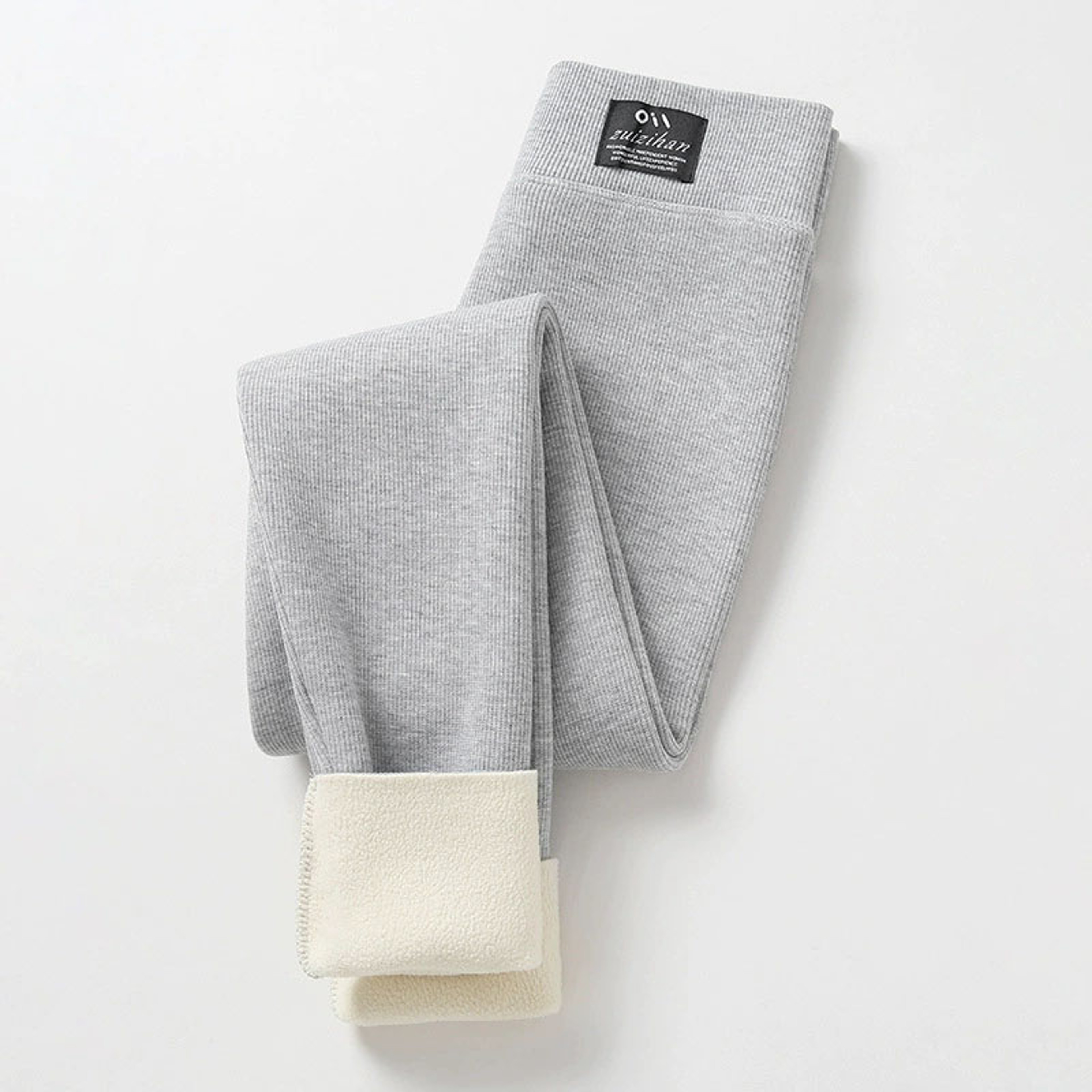 Women's High Waisted Fleece Lined Leggings – Thick Knit Stretch Winter Pants – view 10