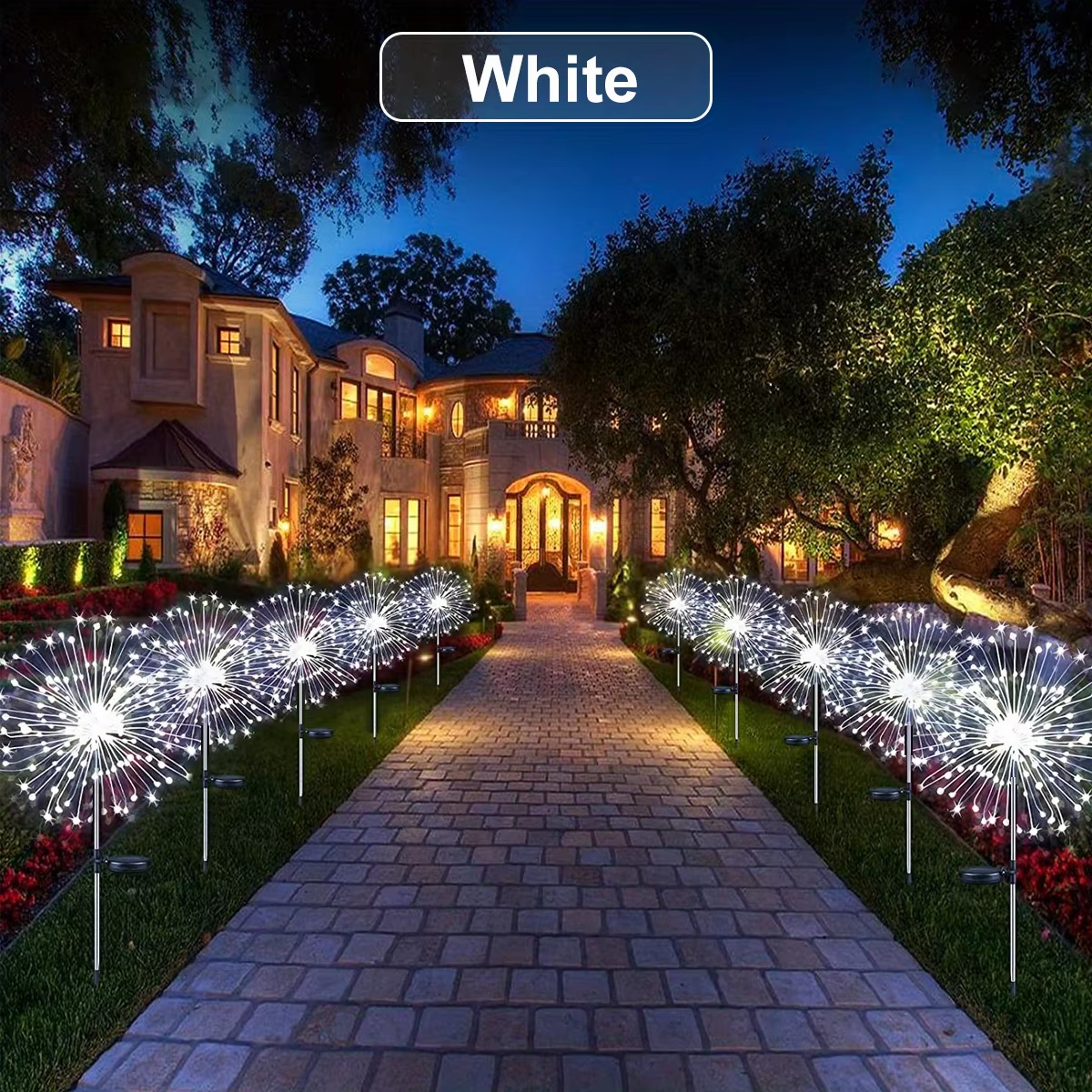Solar Firework Garden Lights Waterproof LED Dandelion Lawn Decorations – view 7