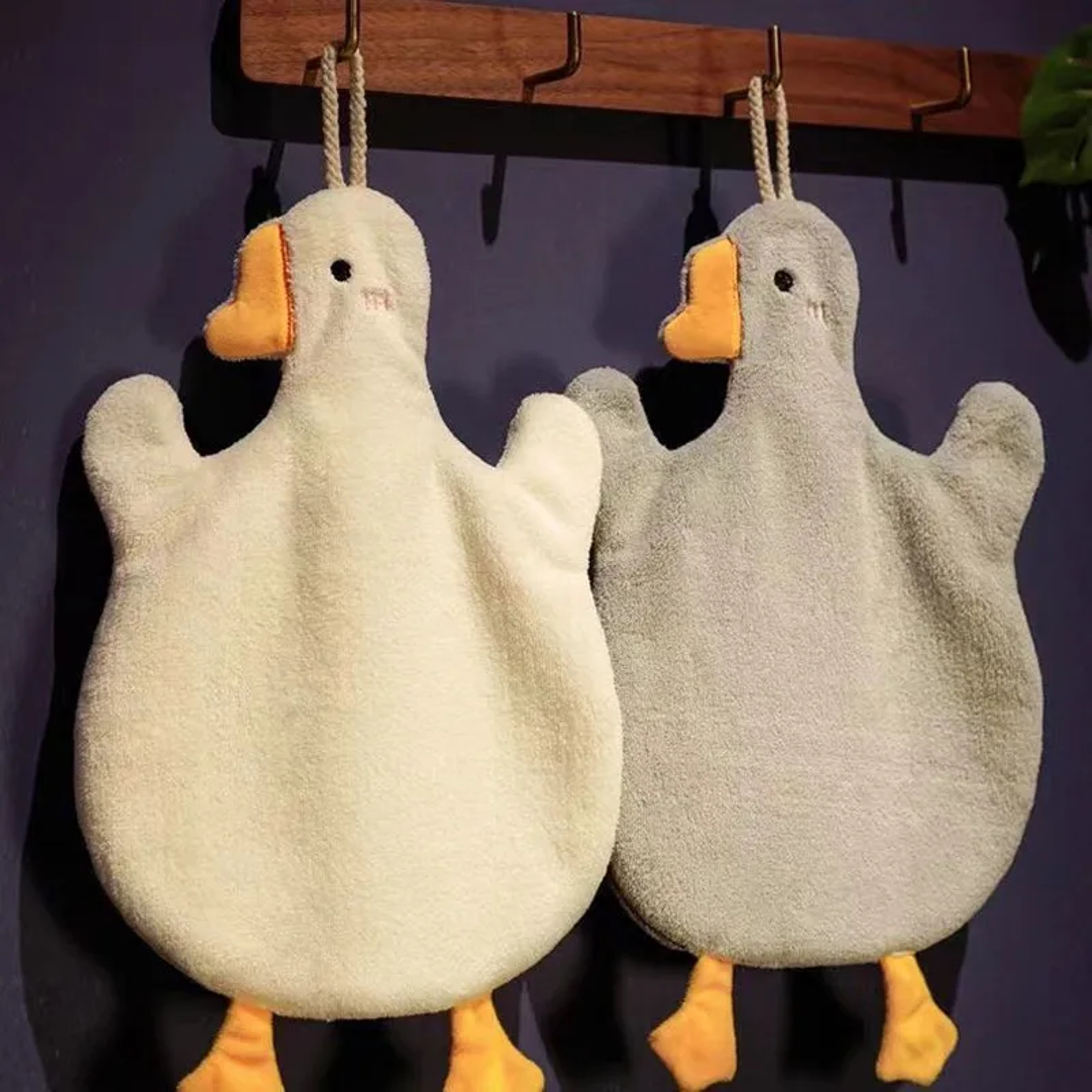 Cartoon Goose Hand Towel Hanging Quick-Drying Absorbent Towel for Kitchen and Bathroom – view 2