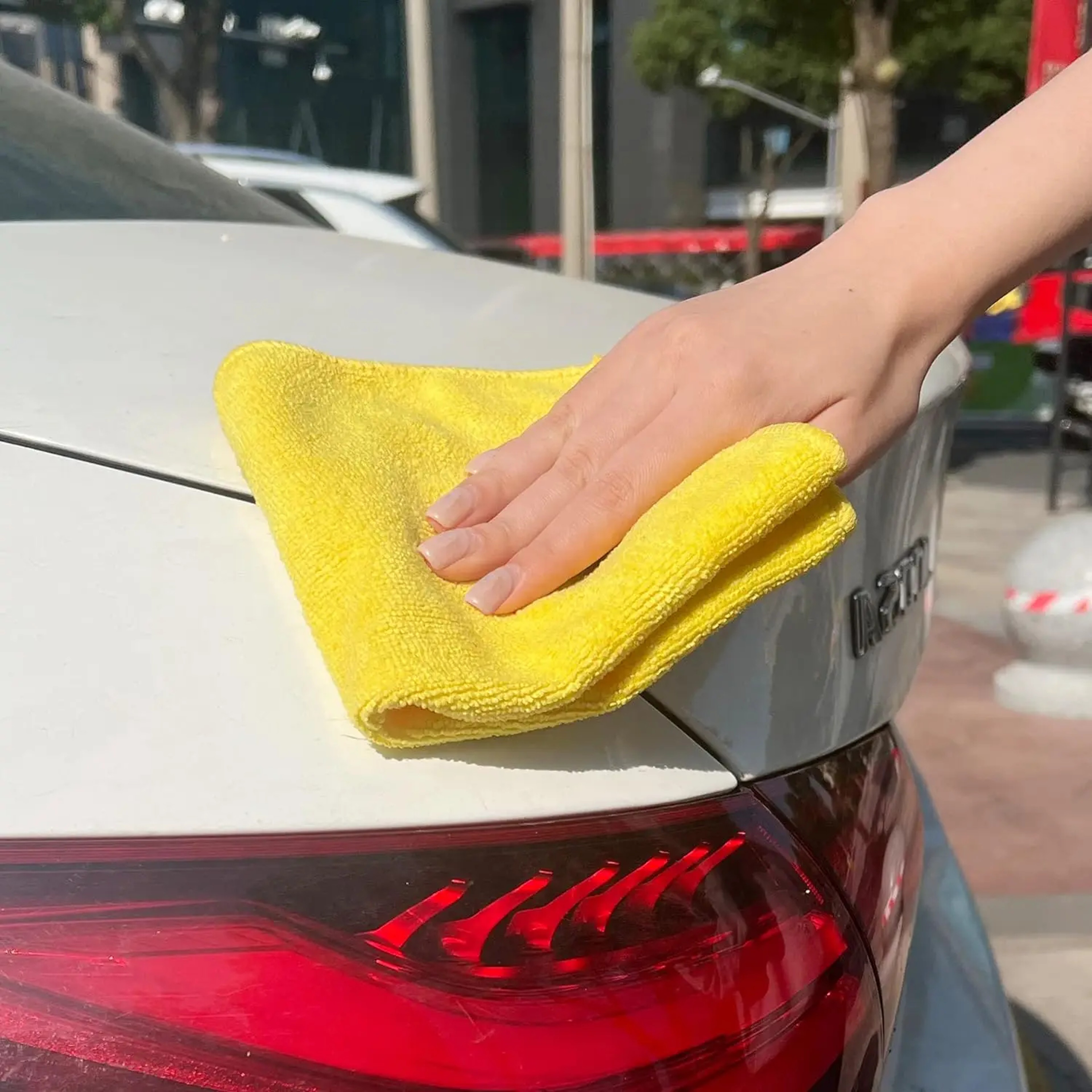 5-Pack Microfiber Cleaning Cloths 11.8 x 11.8 Inch Square Towels for Home and Car – view 3