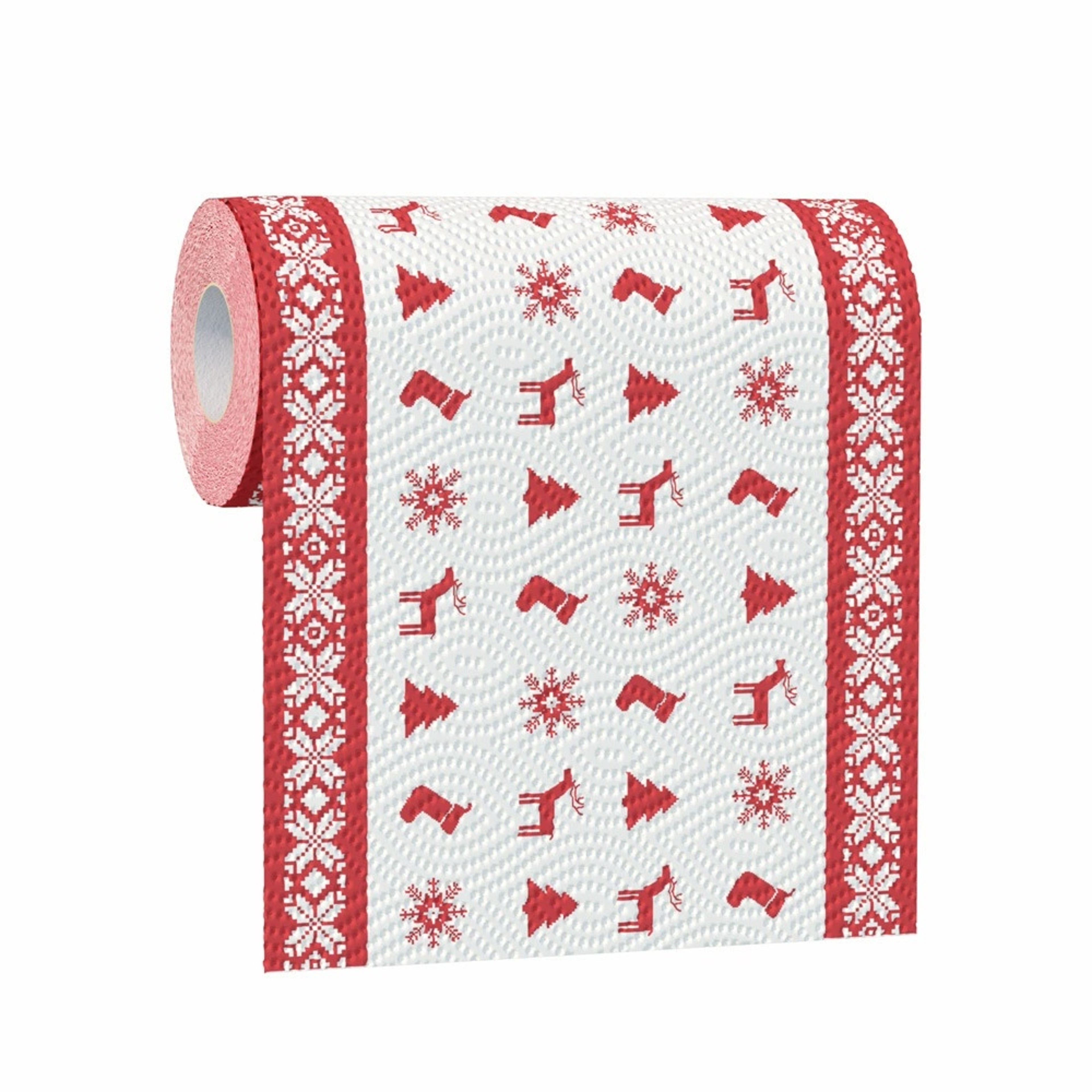 Christmas Kitchen Paper Roll  3Layer Disposable Cleaning Cloths 48 Sheets 6