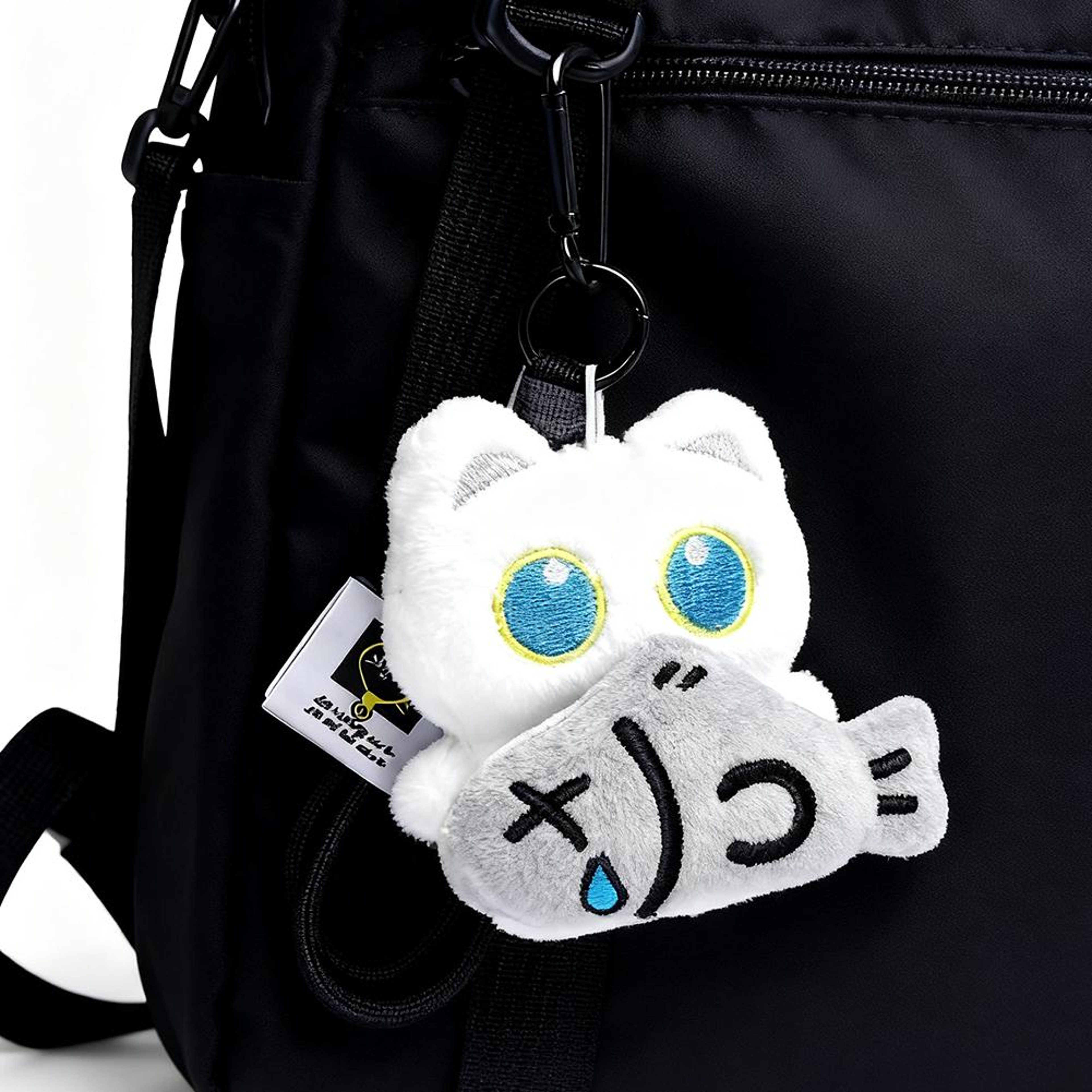 Cute Black Cat Plush Keychain Kawaii Cartoon Bag Charm And Keyring Accessory 1