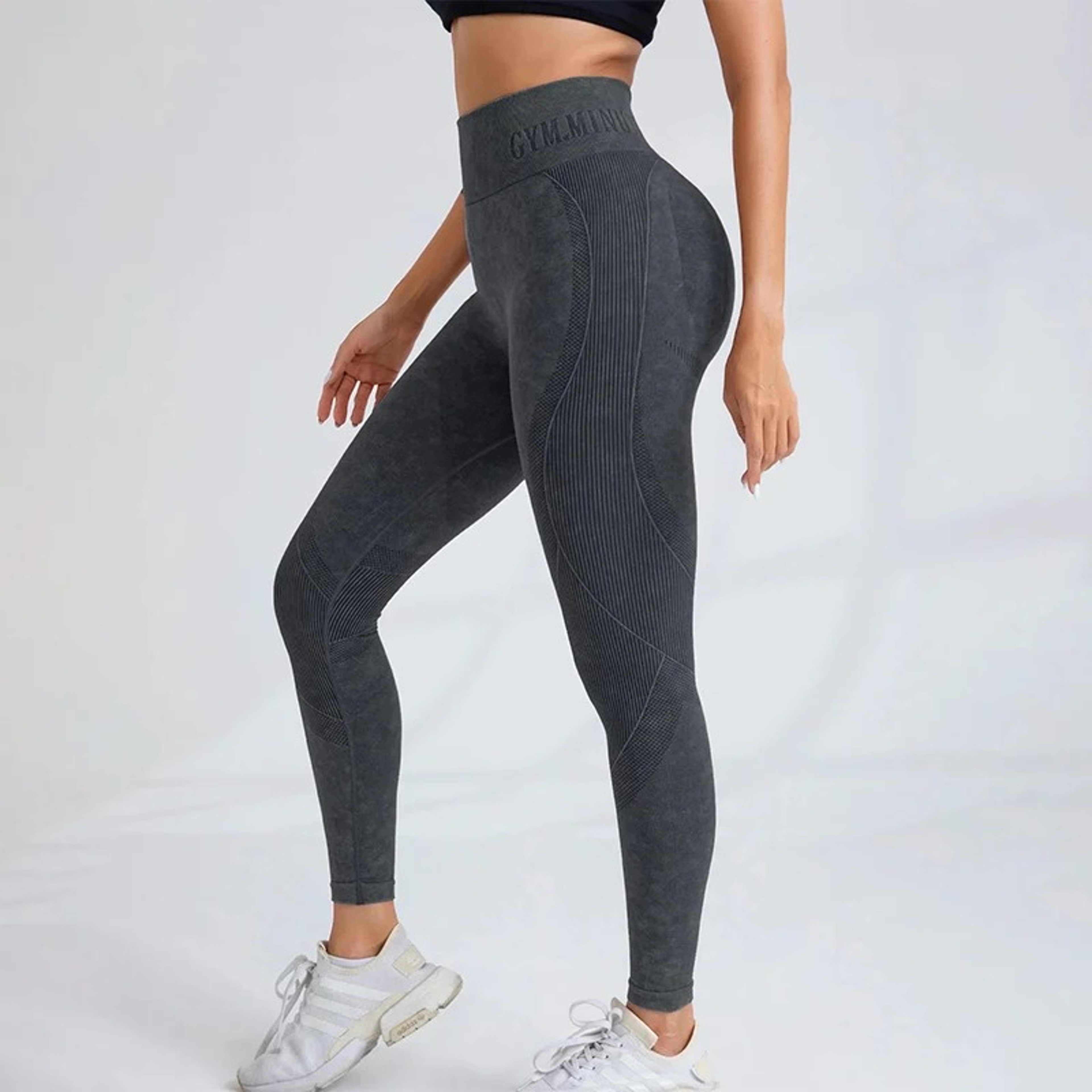 Women's Seamless High-Waisted Yoga Leggings with Booty Lifting Design – view 4