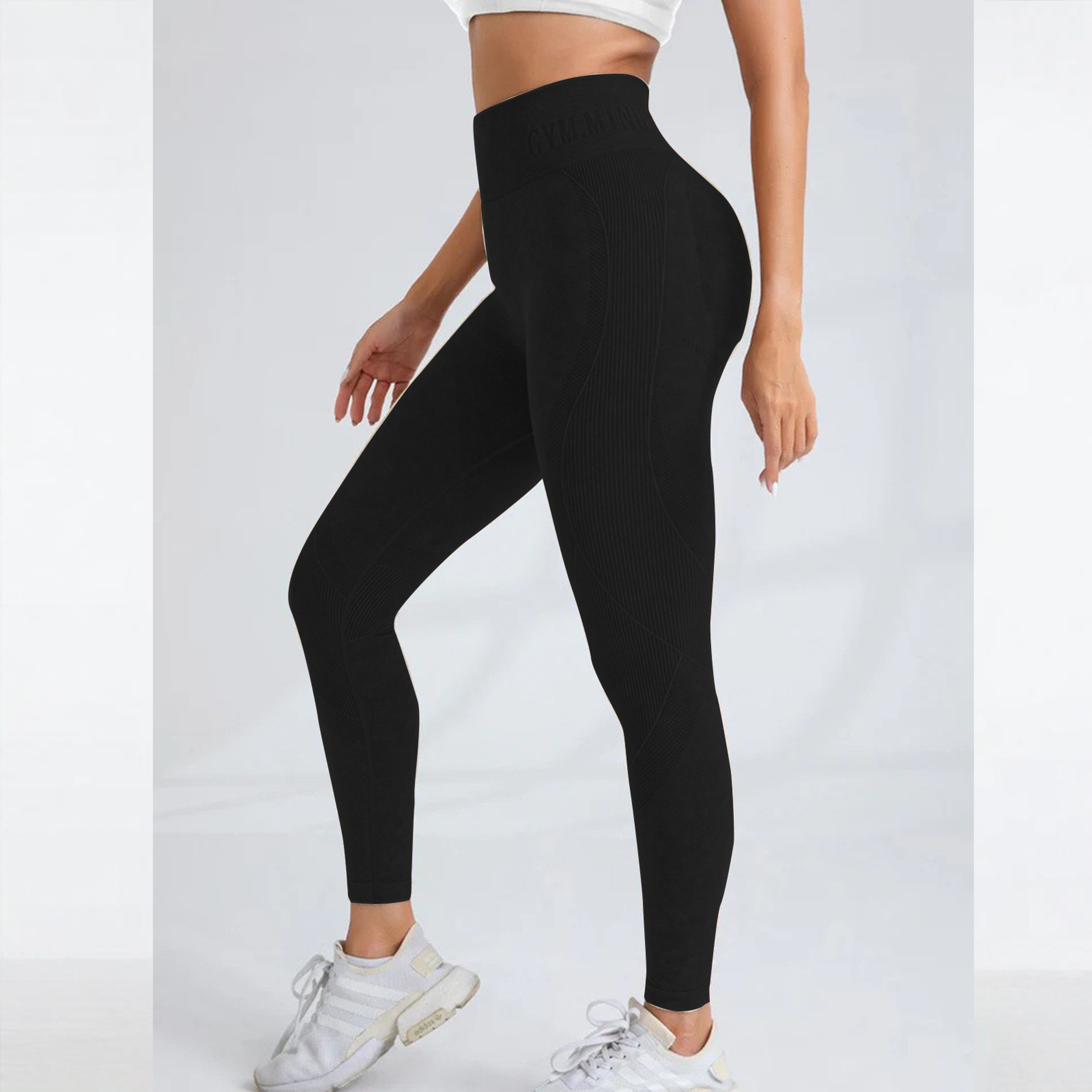 Women's Seamless High-Waisted Yoga Leggings with Booty Lifting Design – view 7