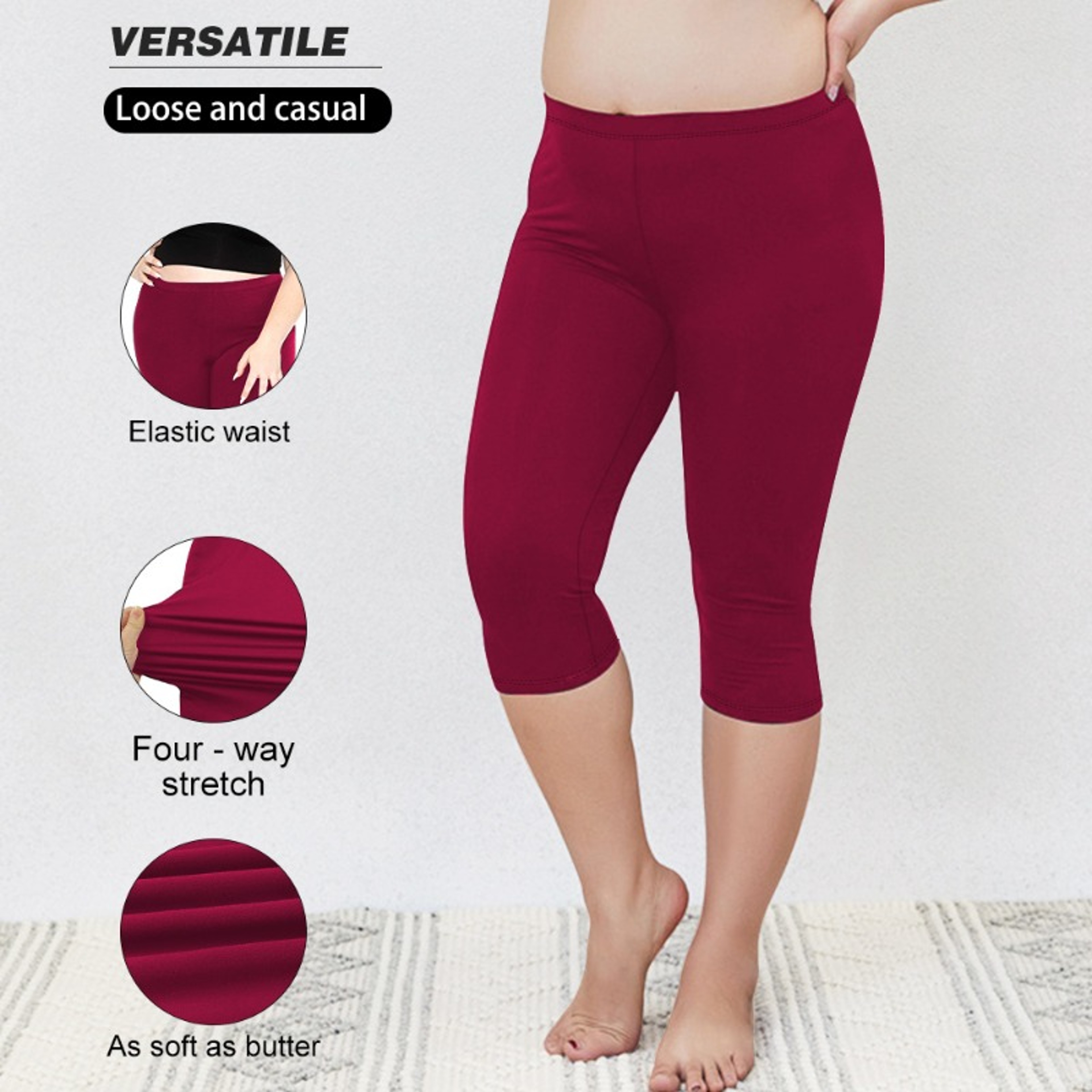 Women's High Waisted Seamless Stretch Leggings with Booty Lifting Design – view 2