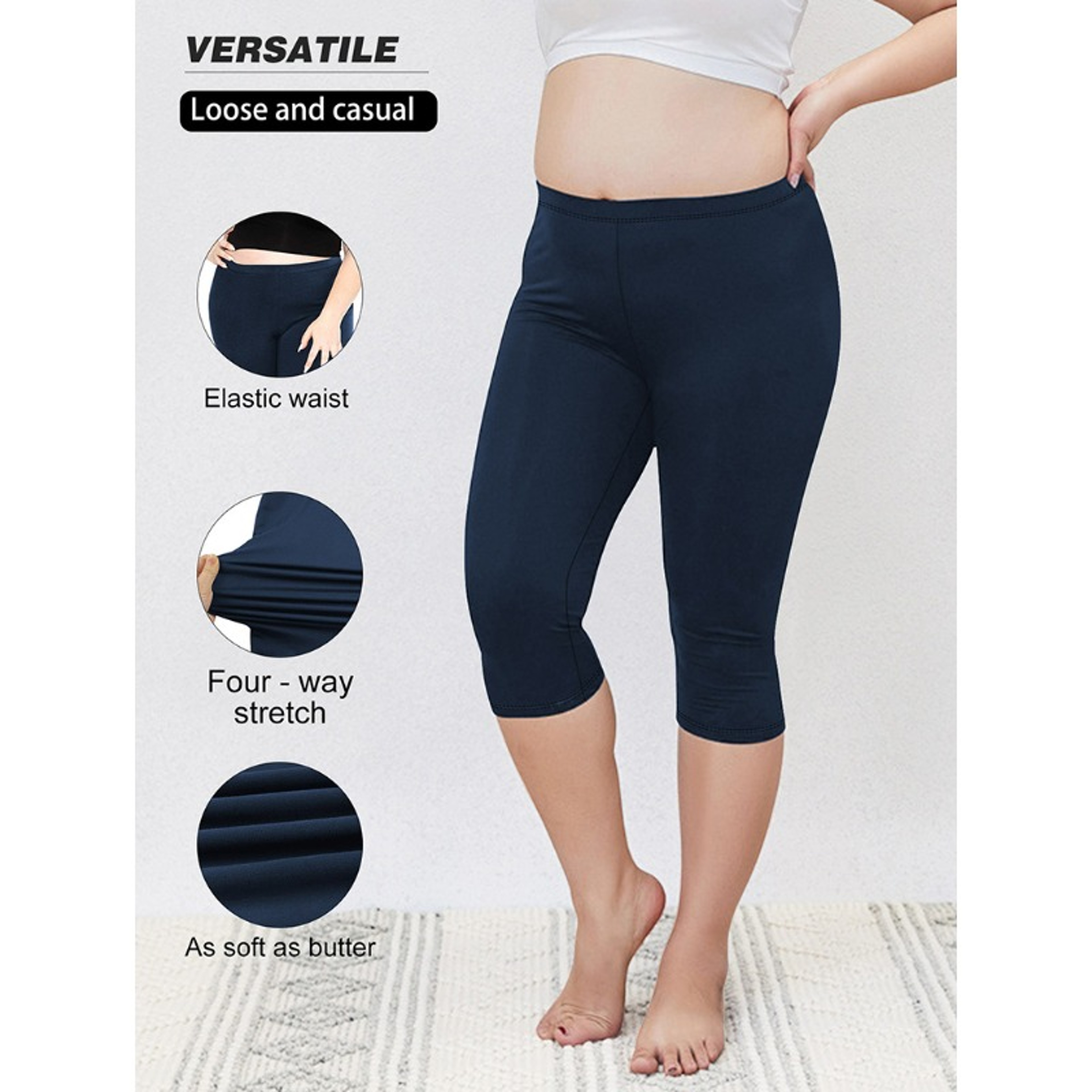Women's High Waisted Seamless Stretch Leggings with Booty Lifting Design – view 3