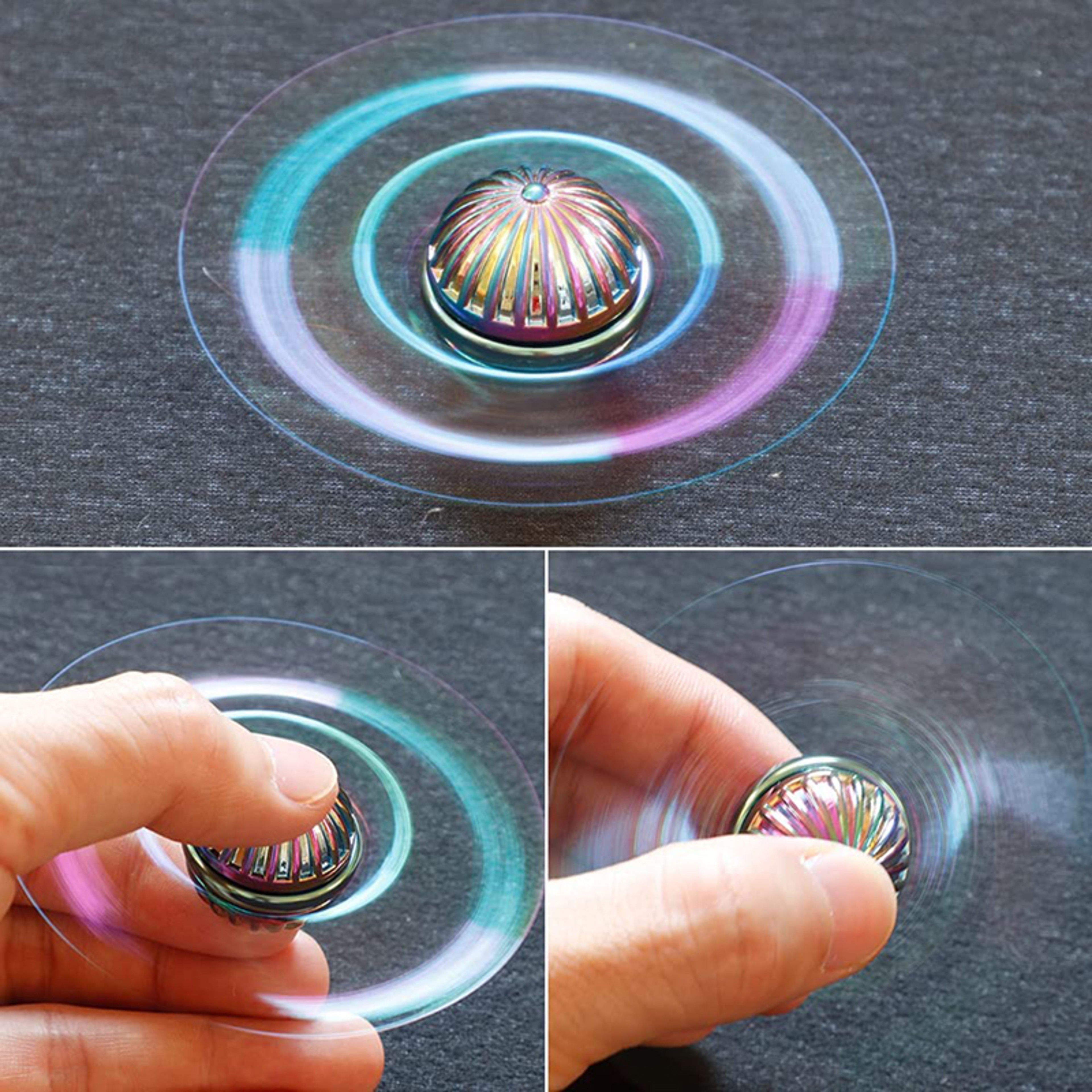 Metal Gyroscope Fidget Spinner Rotating Orb for Stress Relief and Desk Play – view 5