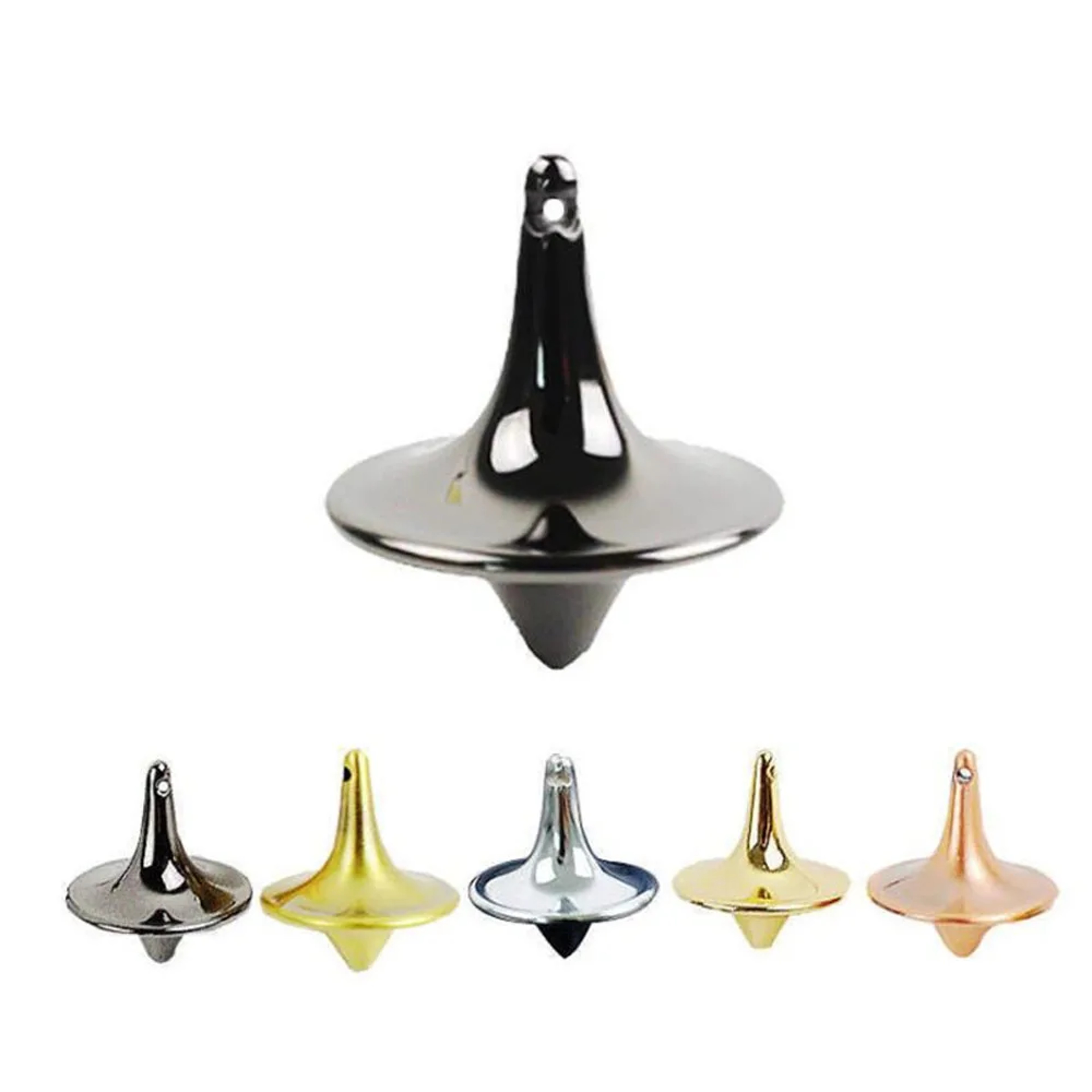 Mini Metal Gyroscope Manual Spinning Top Desktop Fidget Toy – view 3