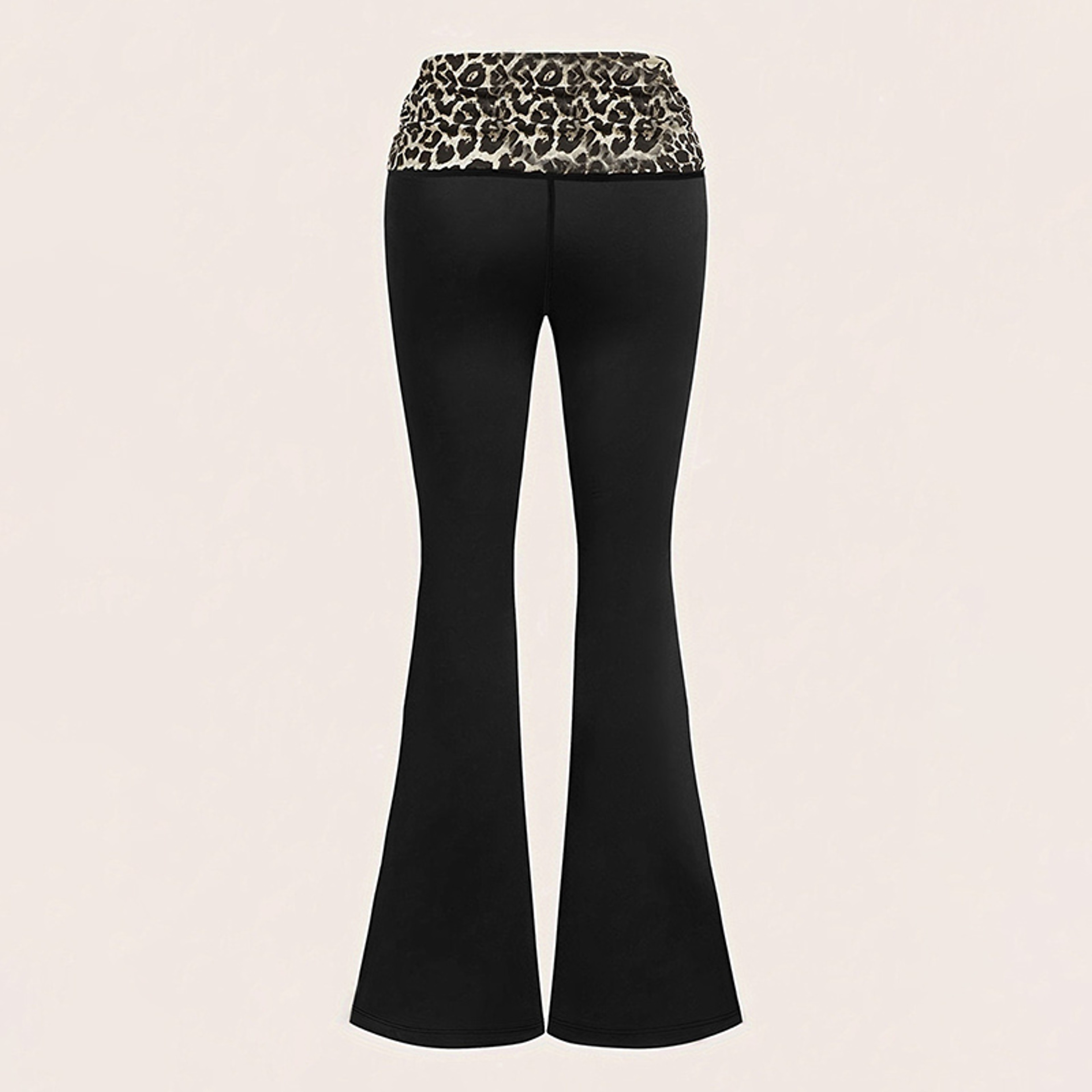 Women's High Waist Flared Leggings with Stretchy Knit Fabric – view 5