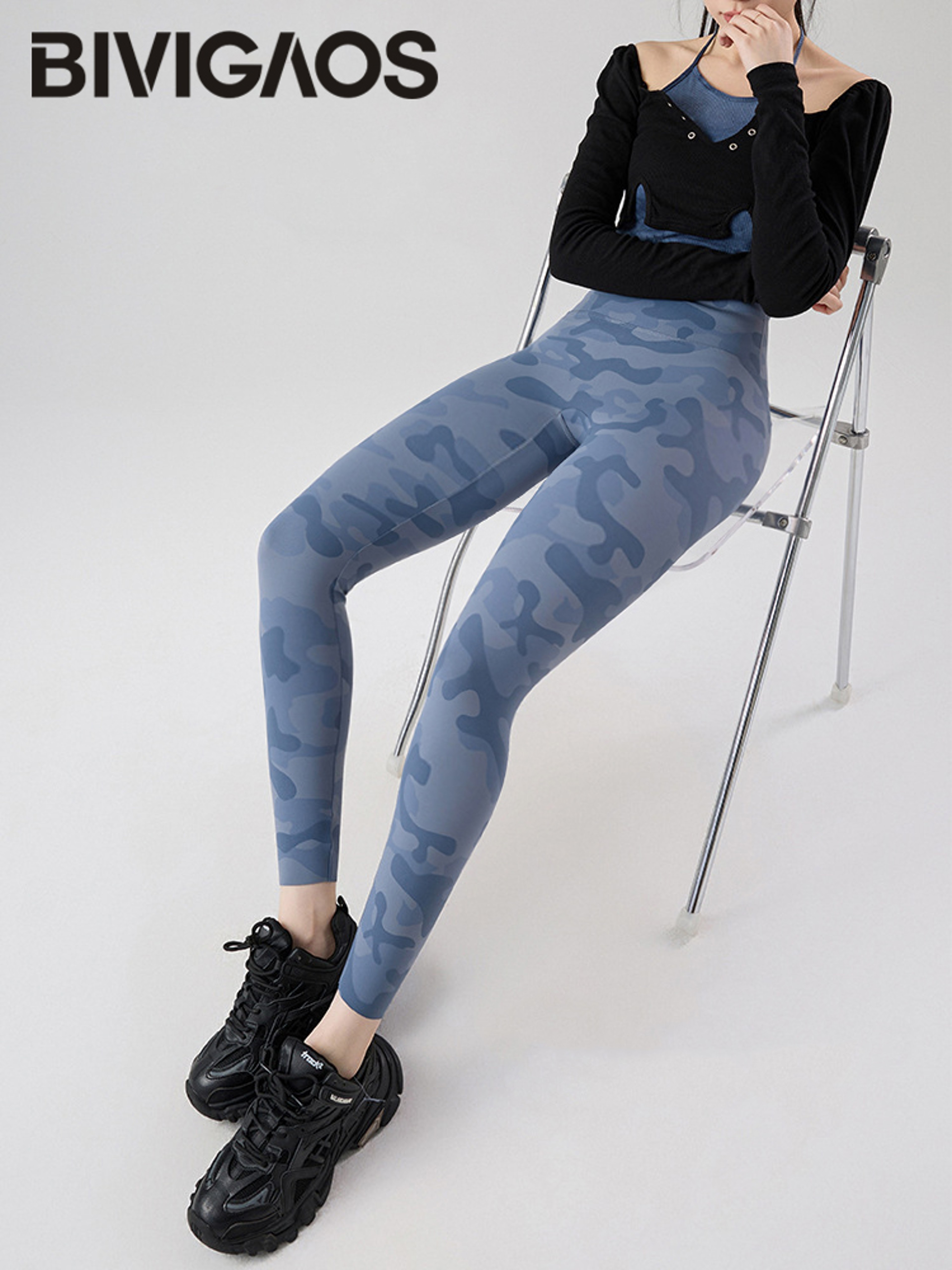 Womens High Waist Seamless Tie Dye Leggings for Fitness and Casual Wear – view 3