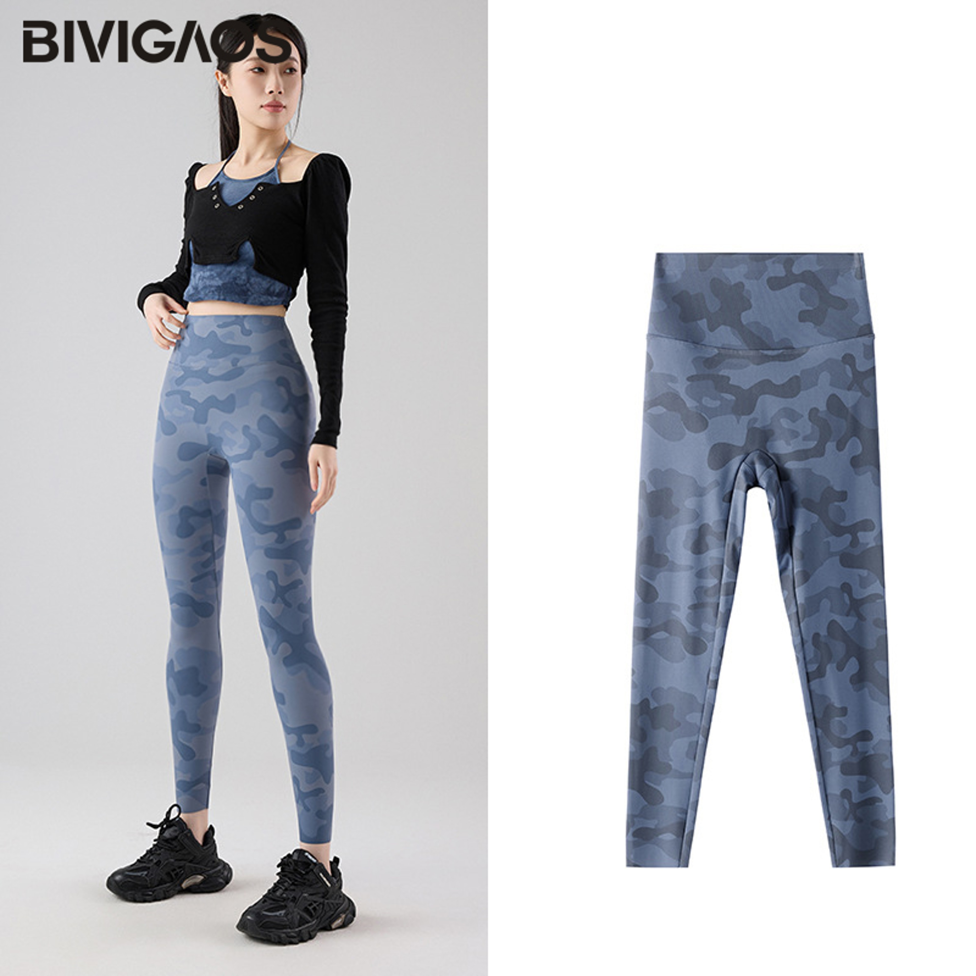 Womens High Waist Seamless Tie Dye Leggings for Fitness and Casual Wear – view 7