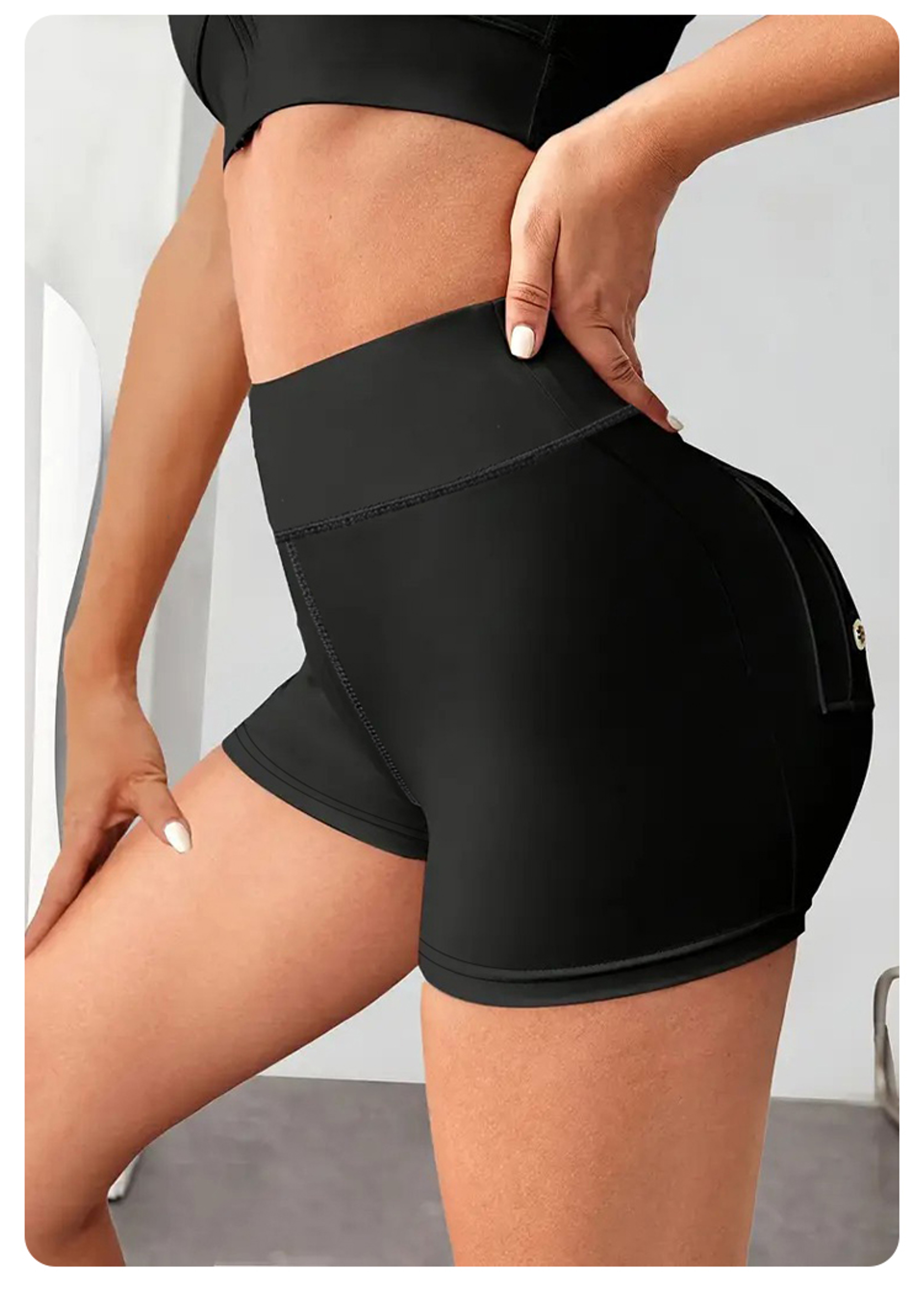 Womens High Waist Cargo Yoga Shorts With Stretchy Fabric And Multiple Pockets 4