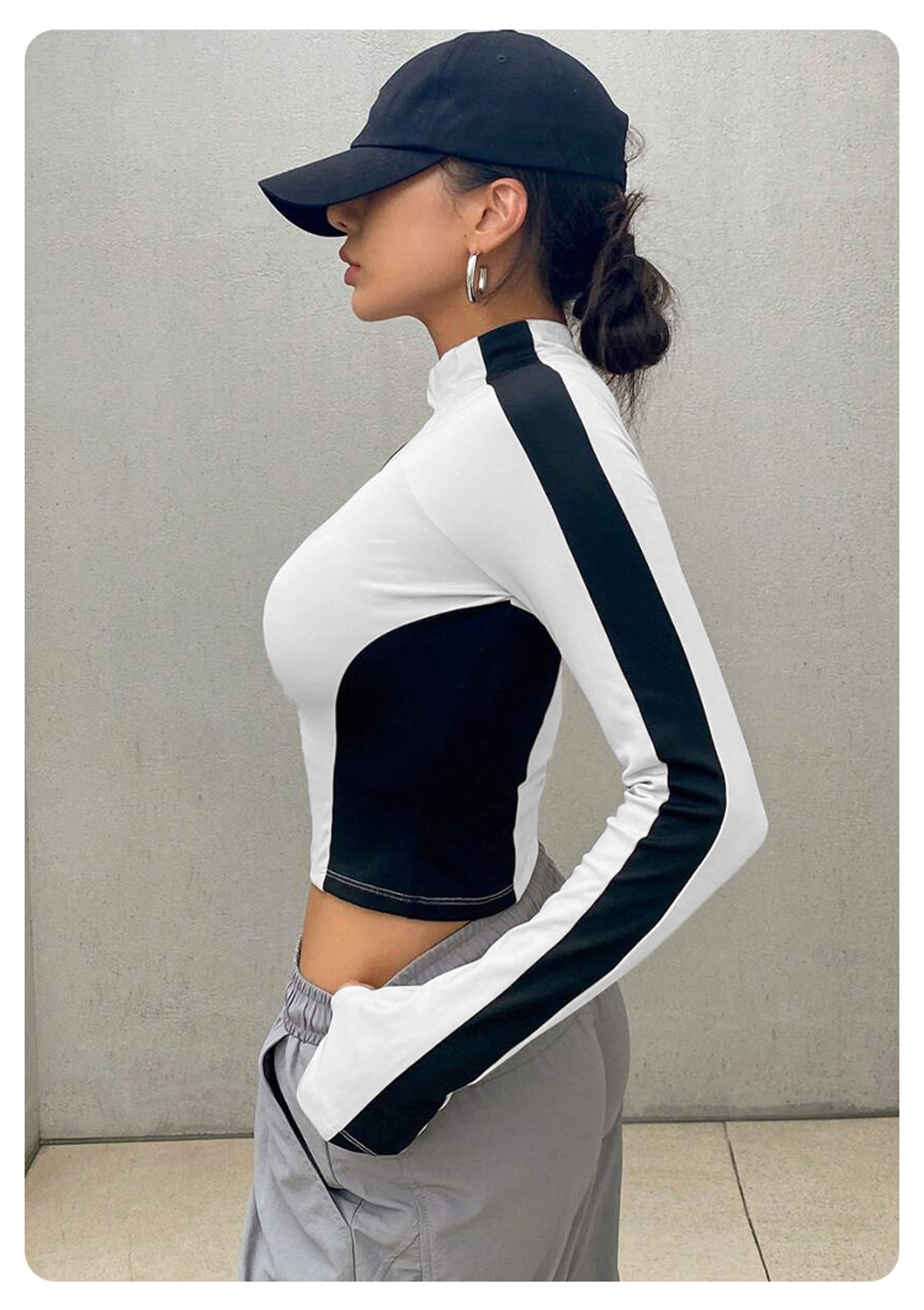 Womens Slim Fit Quick Dry Yoga Jacket With Full Zip And Stand Up Collar 3