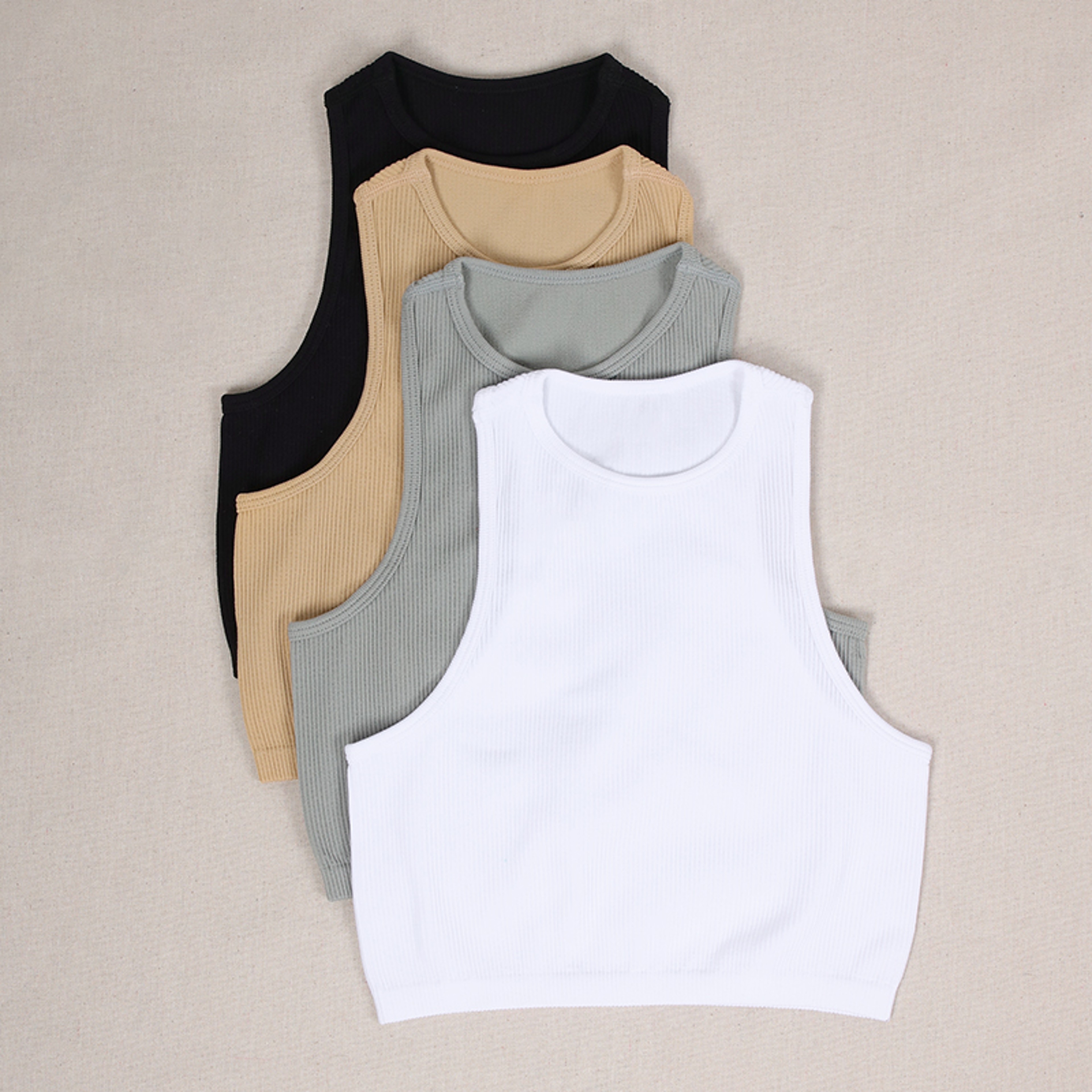 Women's Seamless Push Up Tank Top with Striped Y2K Style – view 6