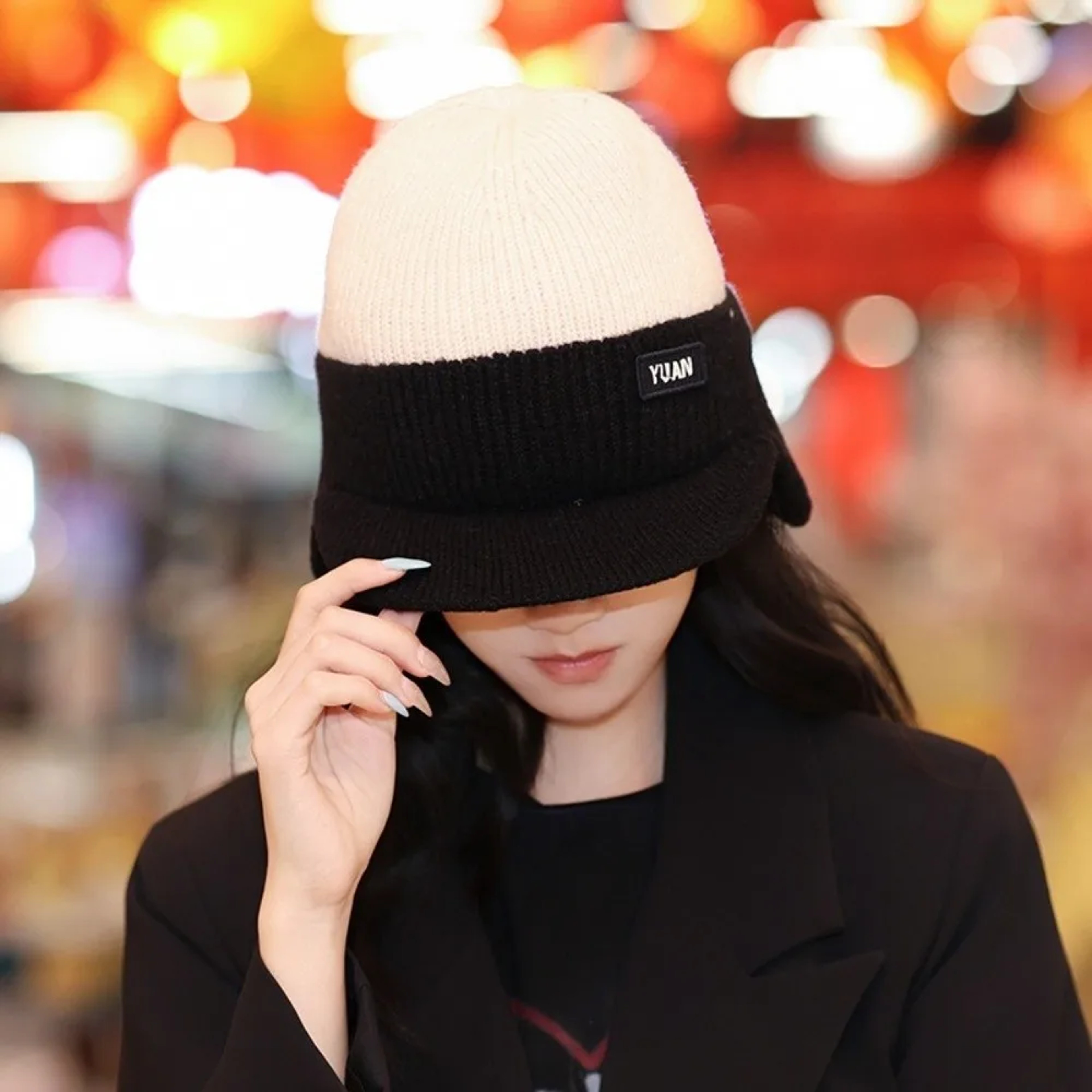 Unisex Winter Knit Baseball Cap with Ear Flaps and Warm Thermal Design – view 2