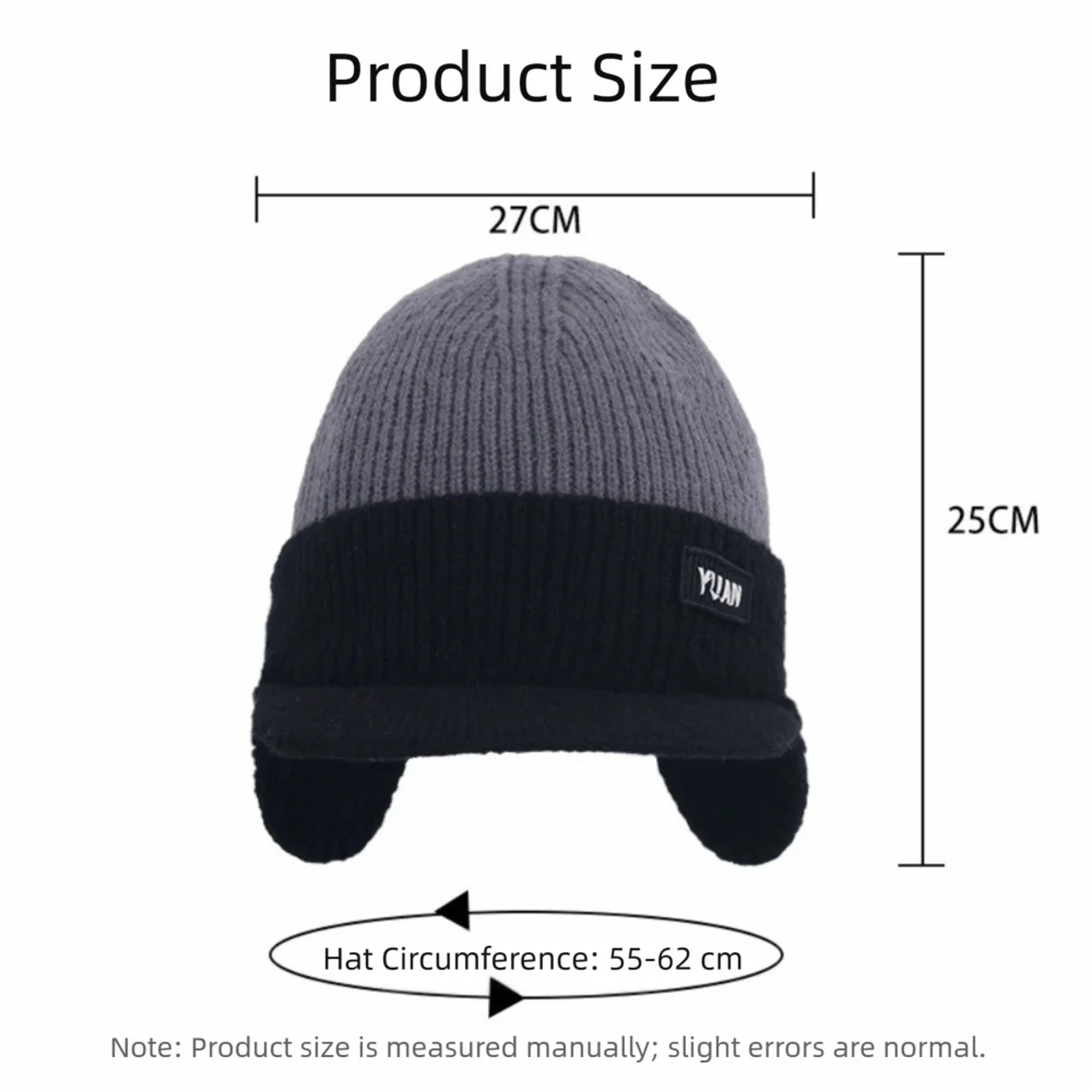 Unisex Winter Knit Baseball Cap with Ear Flaps and Warm Thermal Design – view 5
