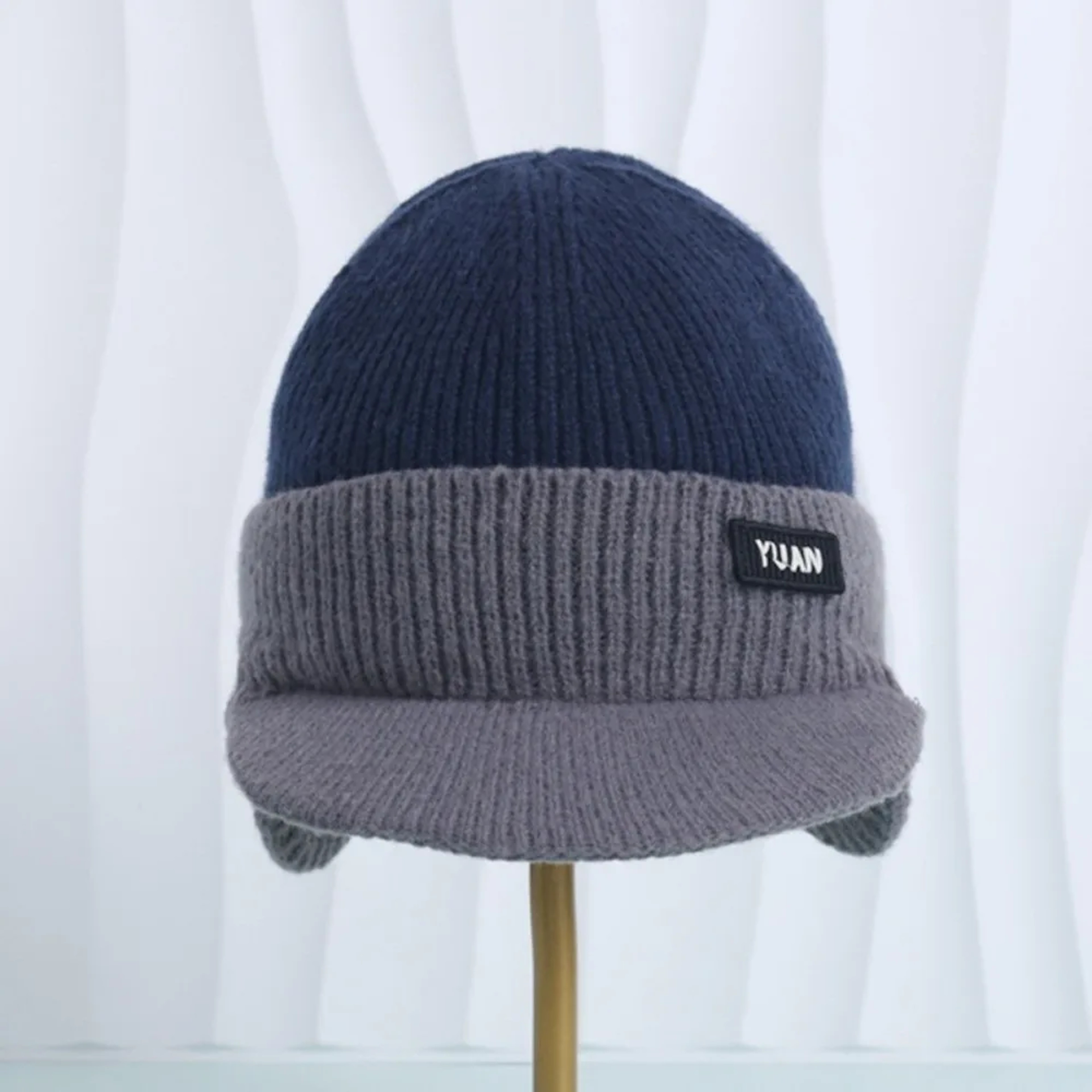 Unisex Winter Knit Baseball Cap with Ear Flaps and Warm Thermal Design – view 8