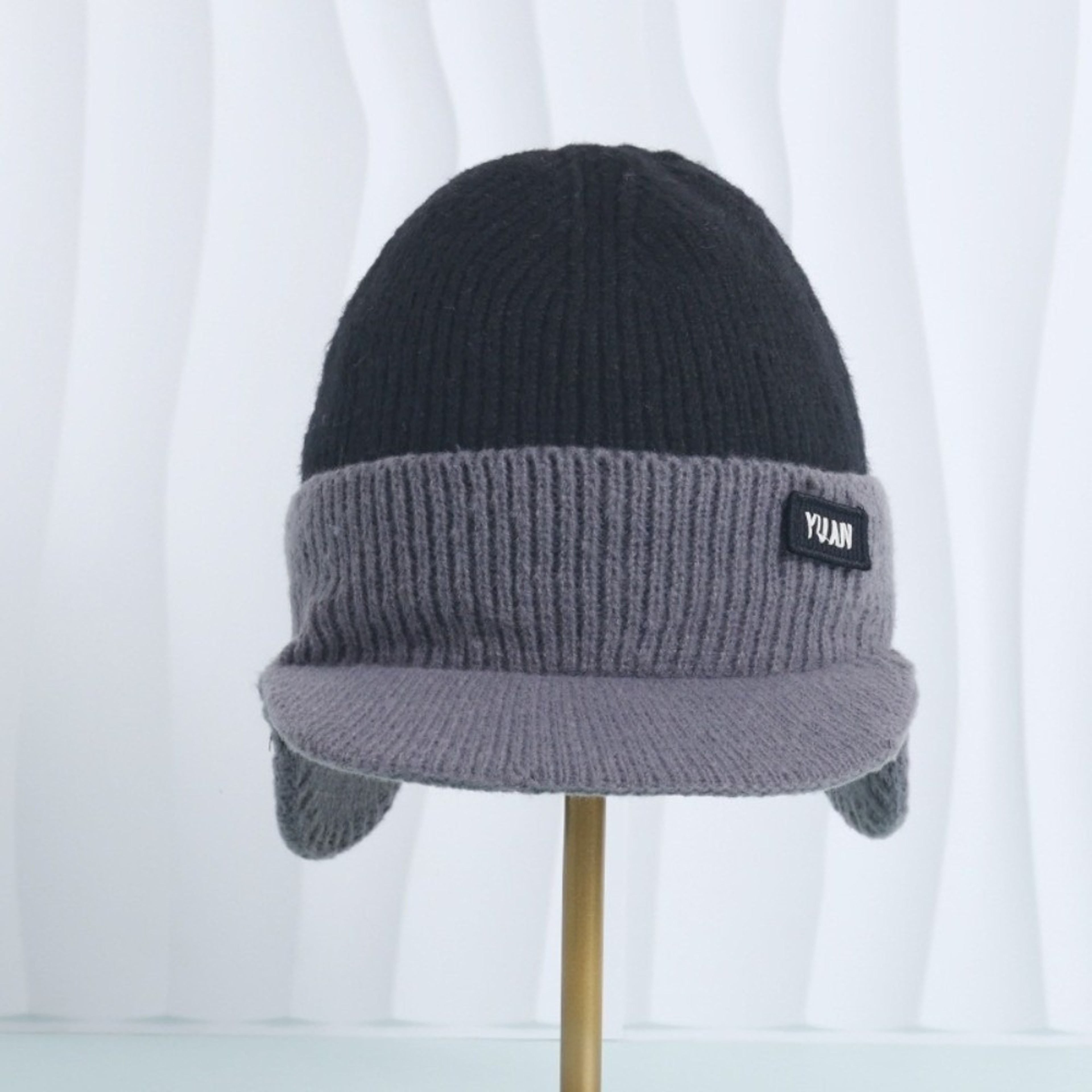 Unisex Winter Knit Baseball Cap with Ear Flaps and Warm Thermal Design – view 7