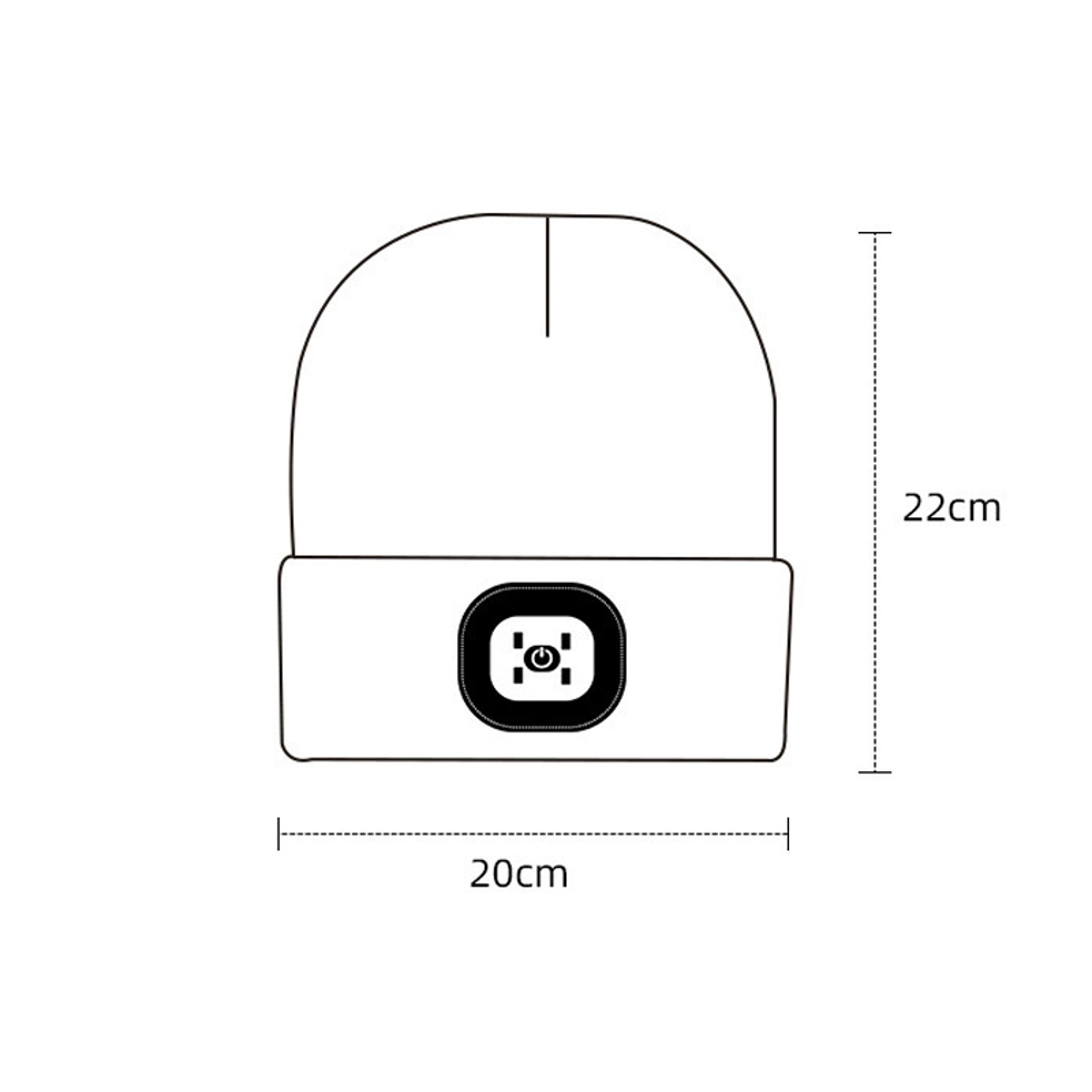 Rechargeable LED Light Beanie Hat Warm Cotton Knit Winter Cap for Men and Women – view 6
