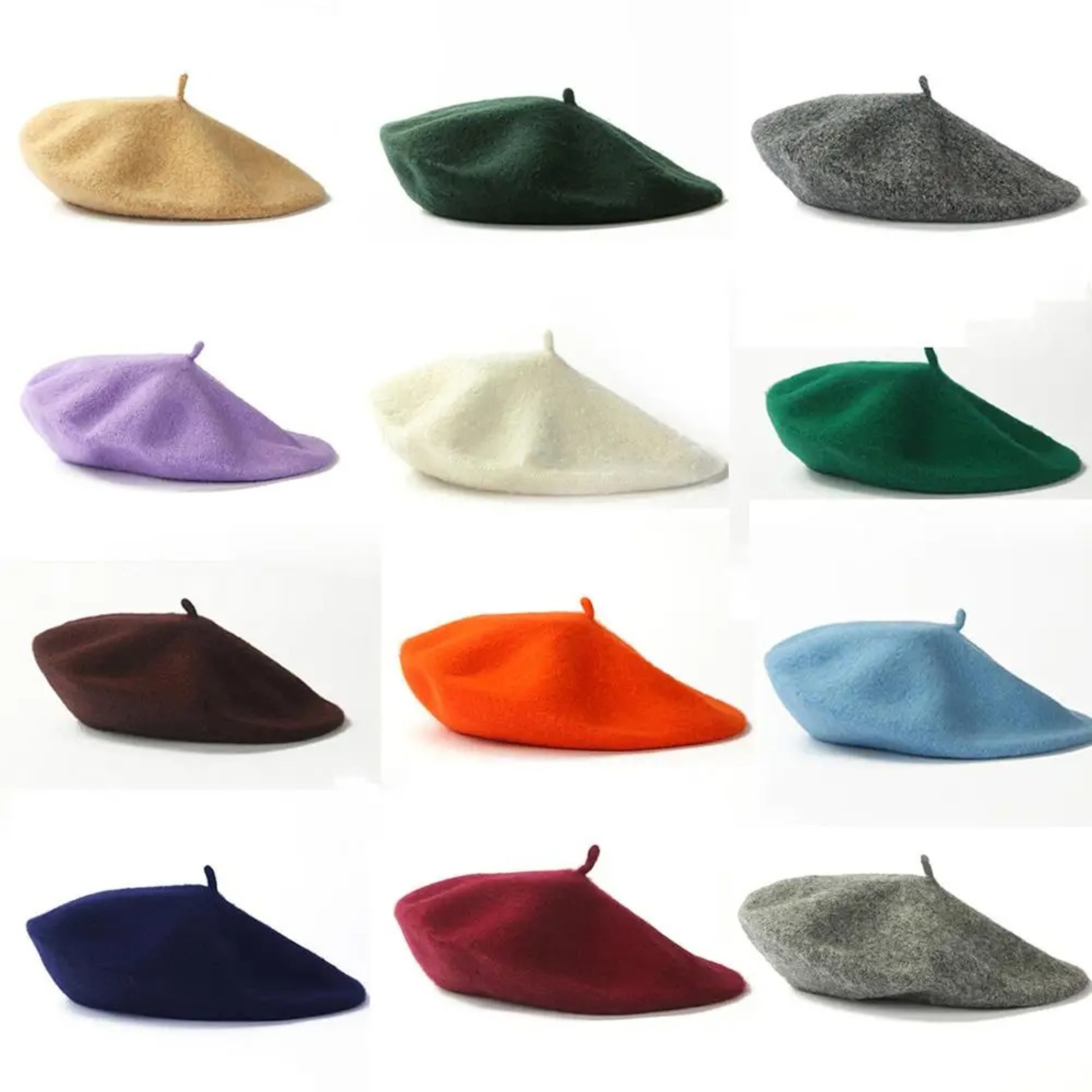 Classic French Beret Hat For Women  Soft Vintage Solid Color Artist Cap 0