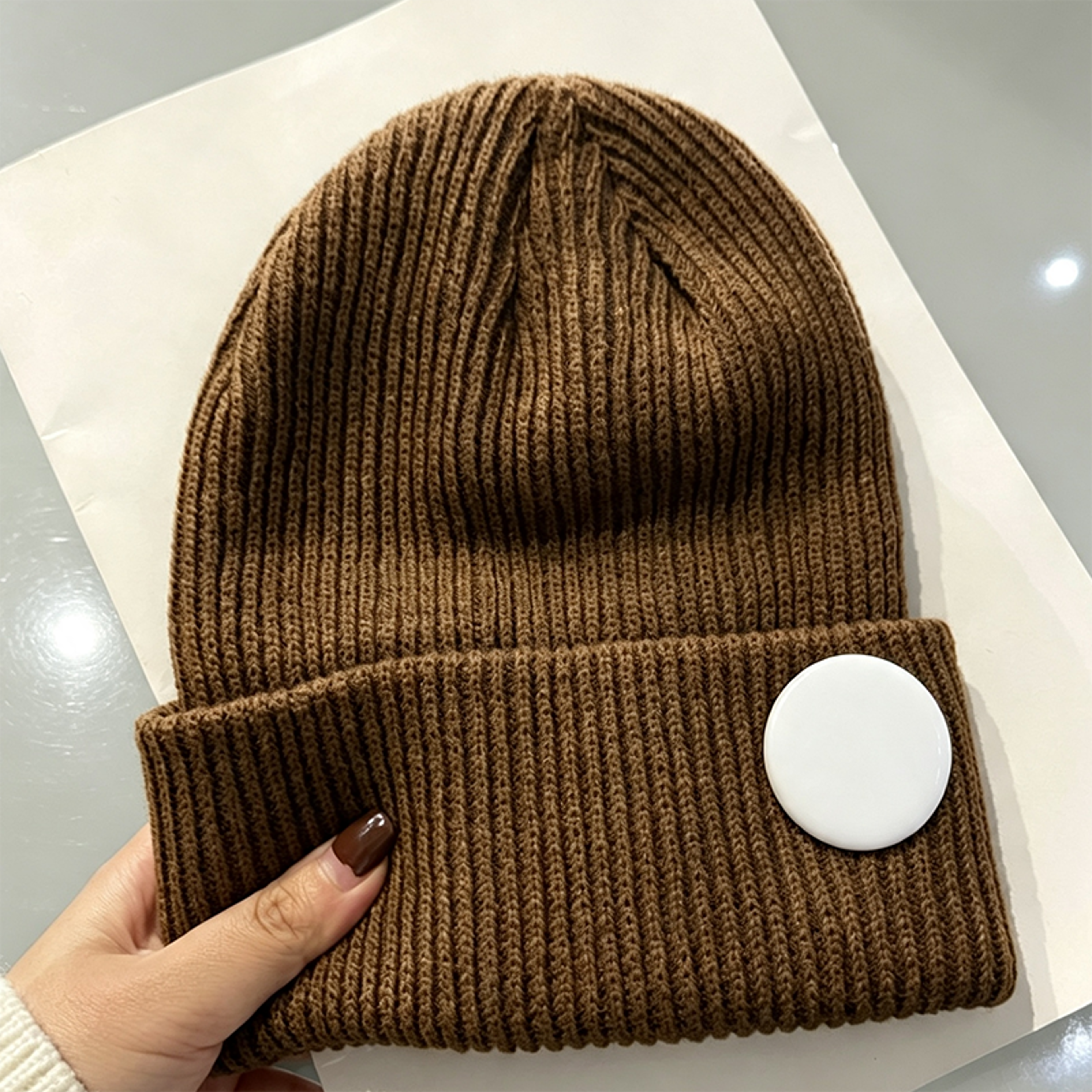 Unisex Ribbed Knit Beanie Hat With Stretch Fit And Cuffed Winter Design 11