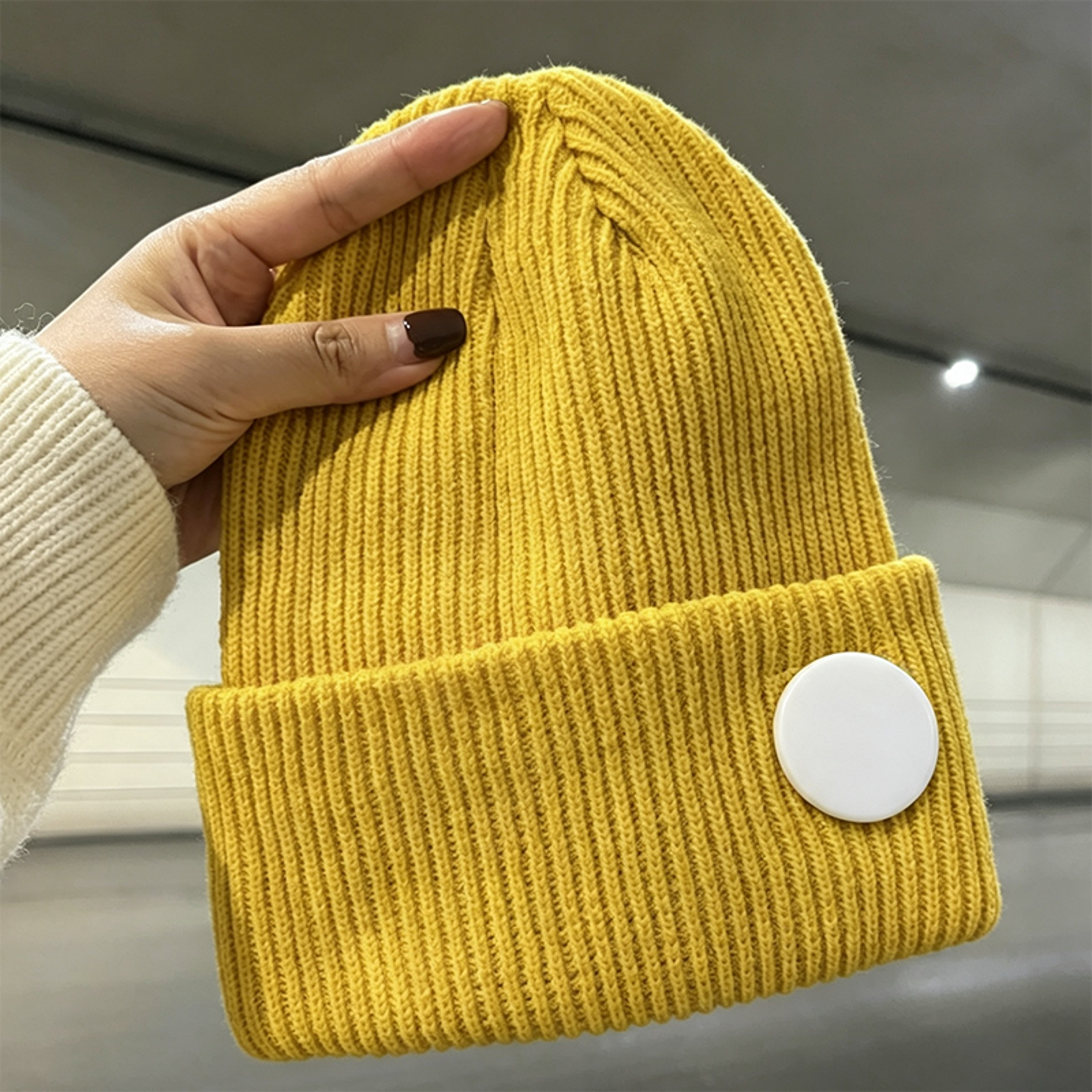 Unisex Ribbed Knit Beanie Hat With Stretch Fit And Cuffed Winter Design 14