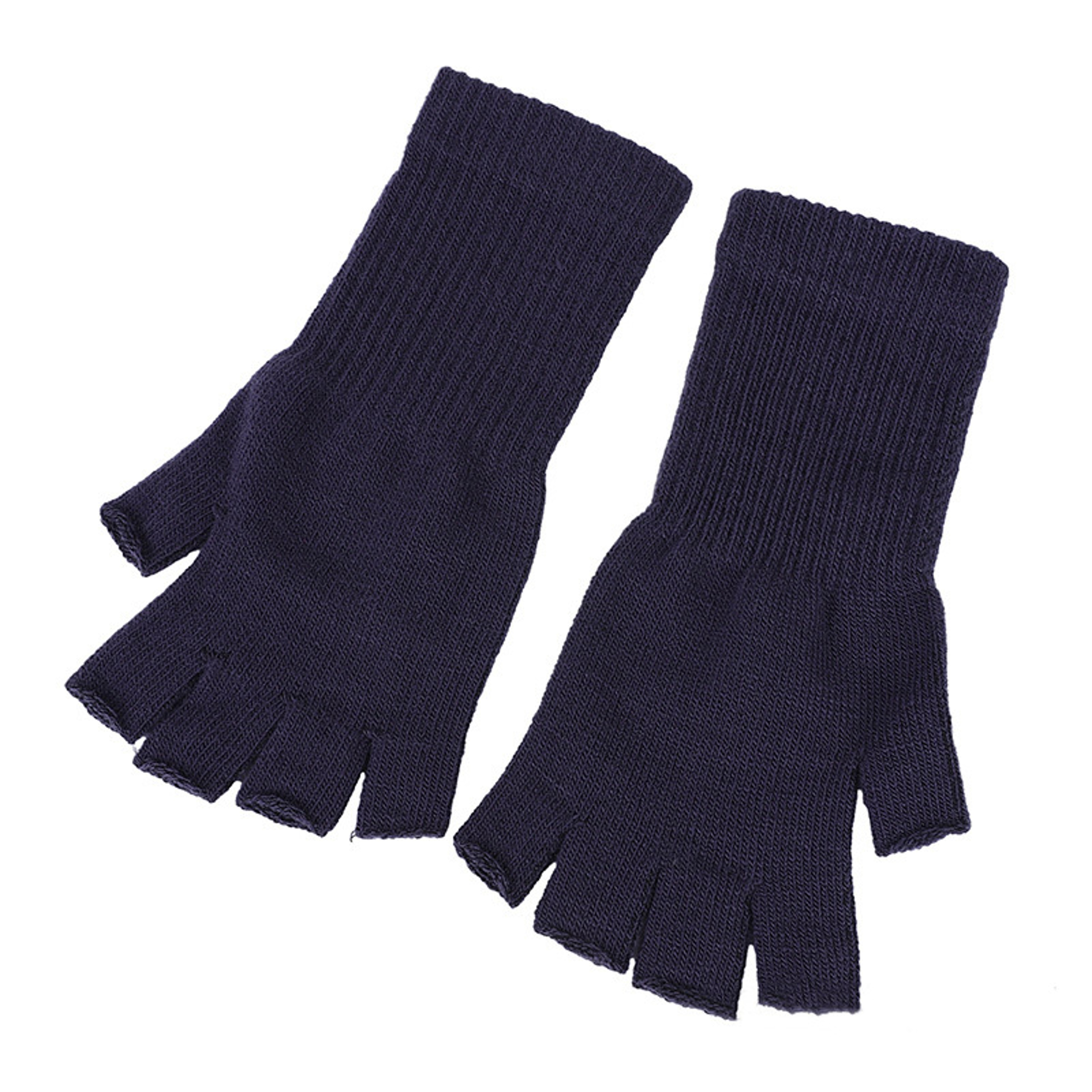 Unisex Winter Fingerless Knit Gloves with Warm Acrylic Wrist-Length Design – view 11