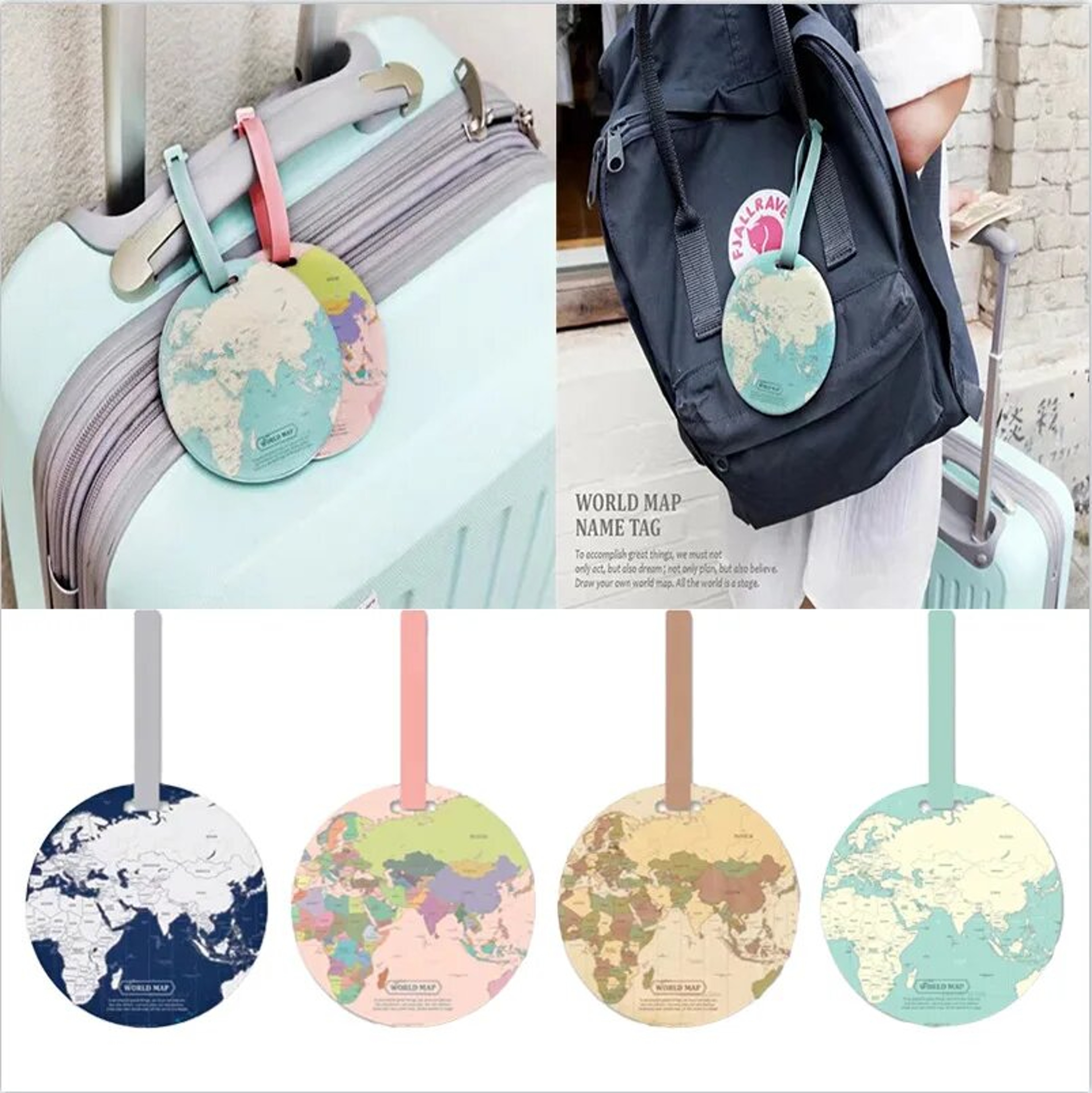 Map Of The World Luggage Tag3
