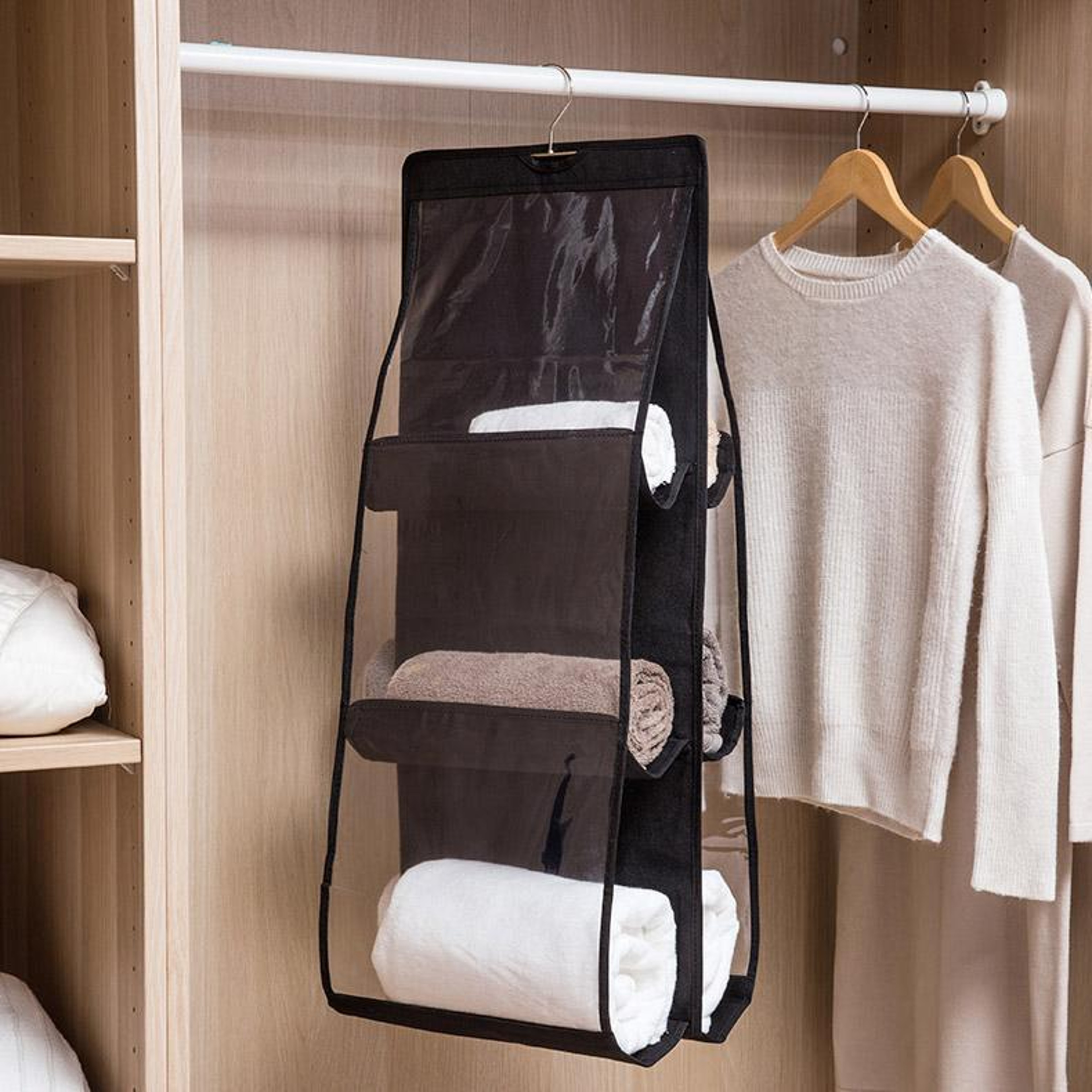 Handbag Pocket Hanging Organizer Black