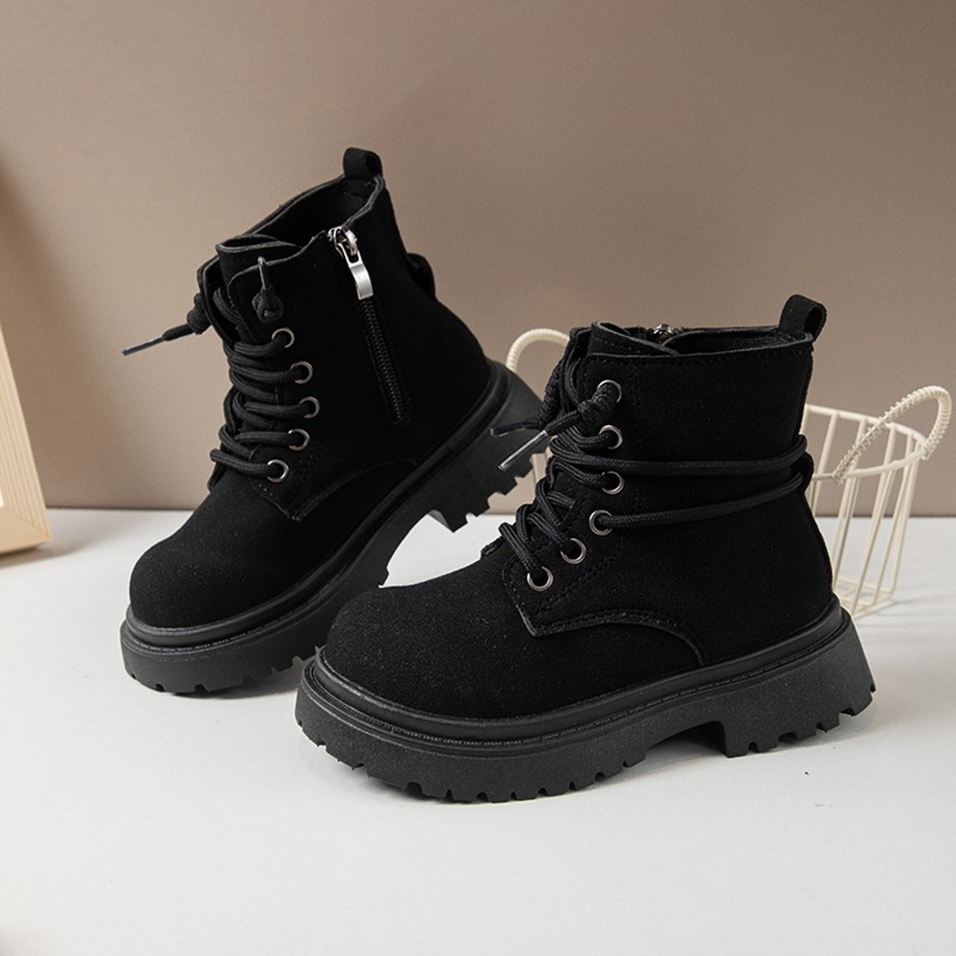 PU Leather Autumn Fashion Boots For Girls, Trend Teenager Girl's Boots, Waterproof Platform Kids Boots – view 10