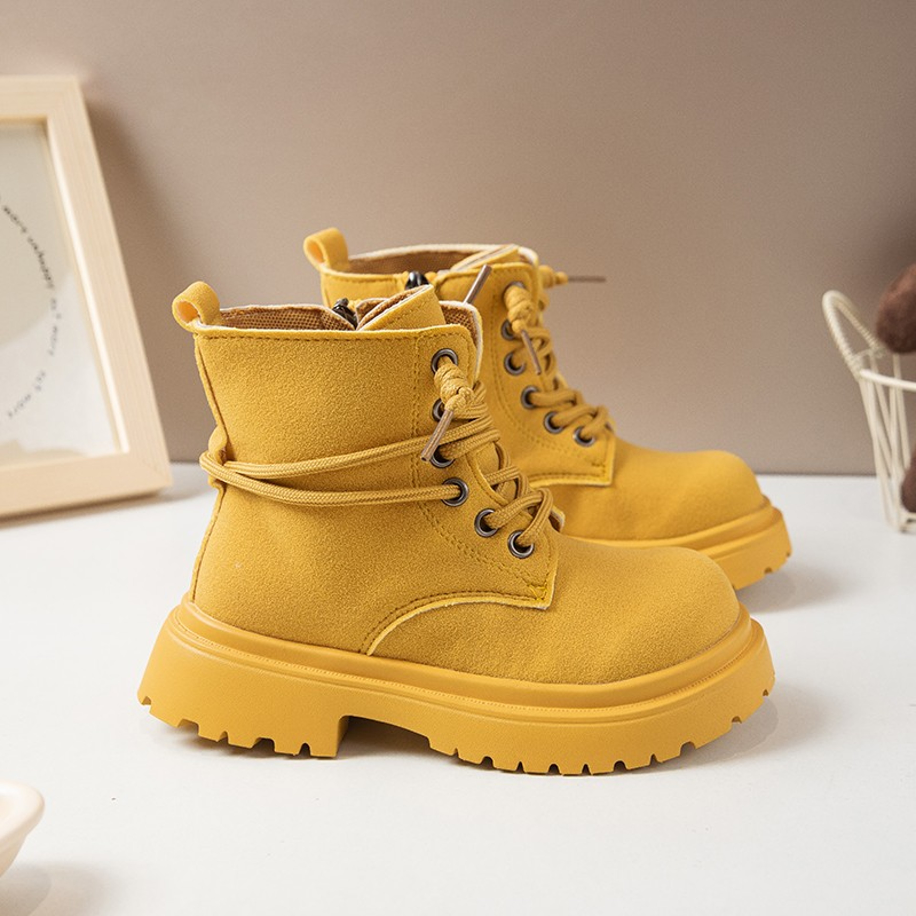 PU Leather Autumn Fashion Boots For Girls, Trend Teenager Girl's Boots, Waterproof Platform Kids Boots – view 8