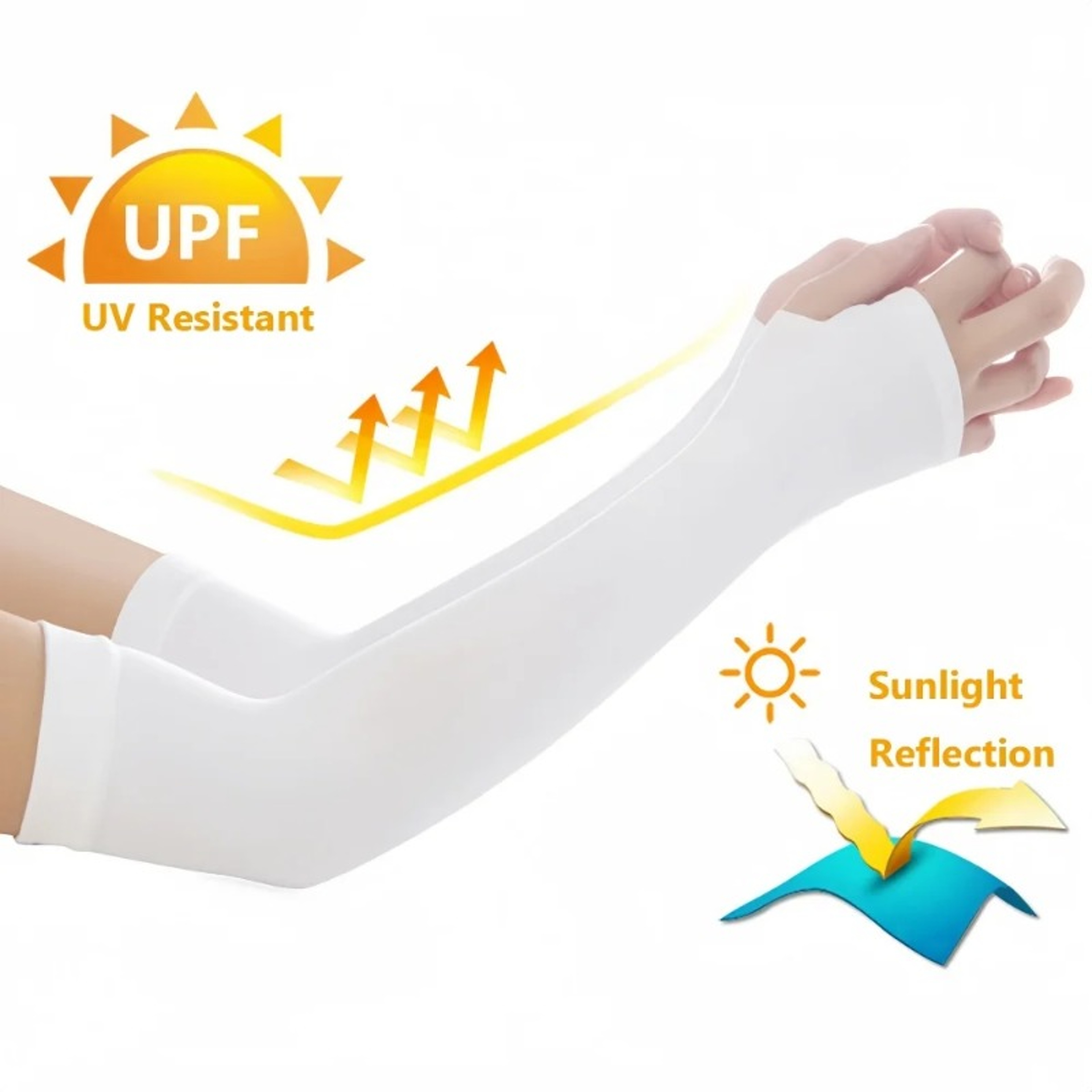 1Pairs Sports Arm Compression Sleeve, Summer Basketball Arm Warmer, UV Protection Running Volleyball Bands – view 4