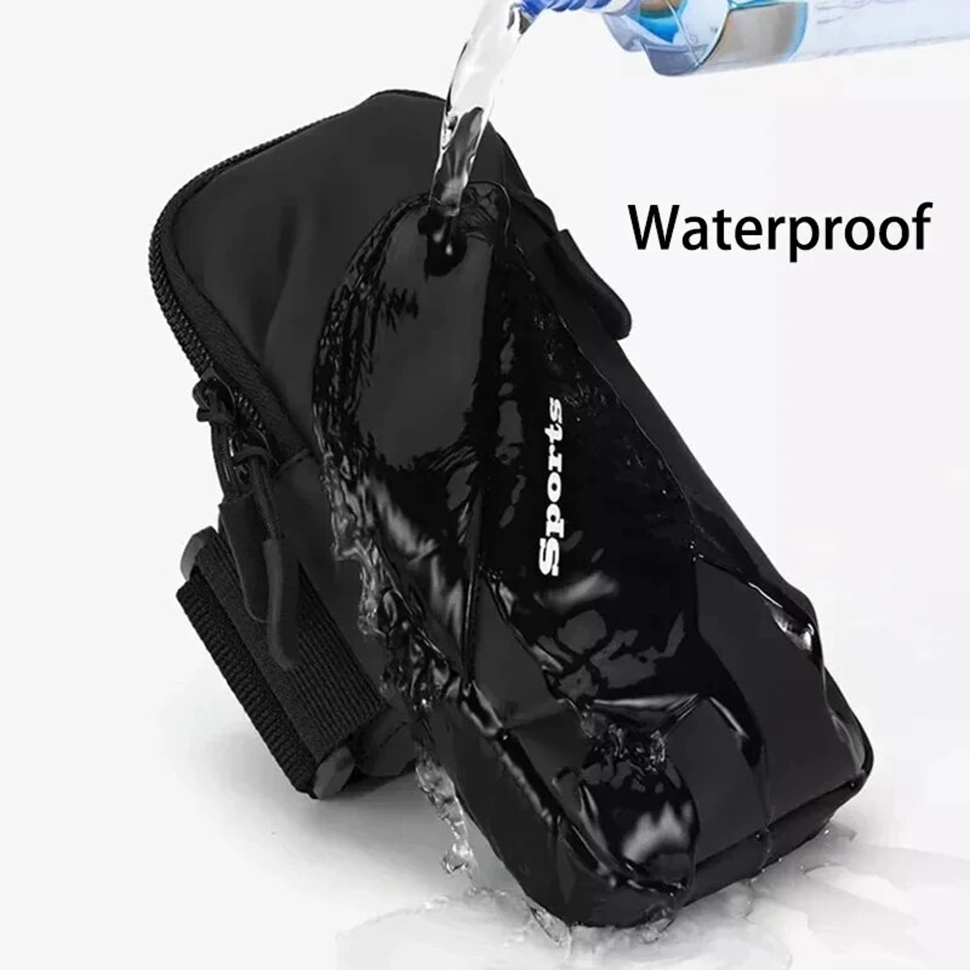 PU Sports Armband Phones Arm Bag, Running Phone Holder Jogging Bags for iPhone, Samsung Universal Waterproof Running – view 4