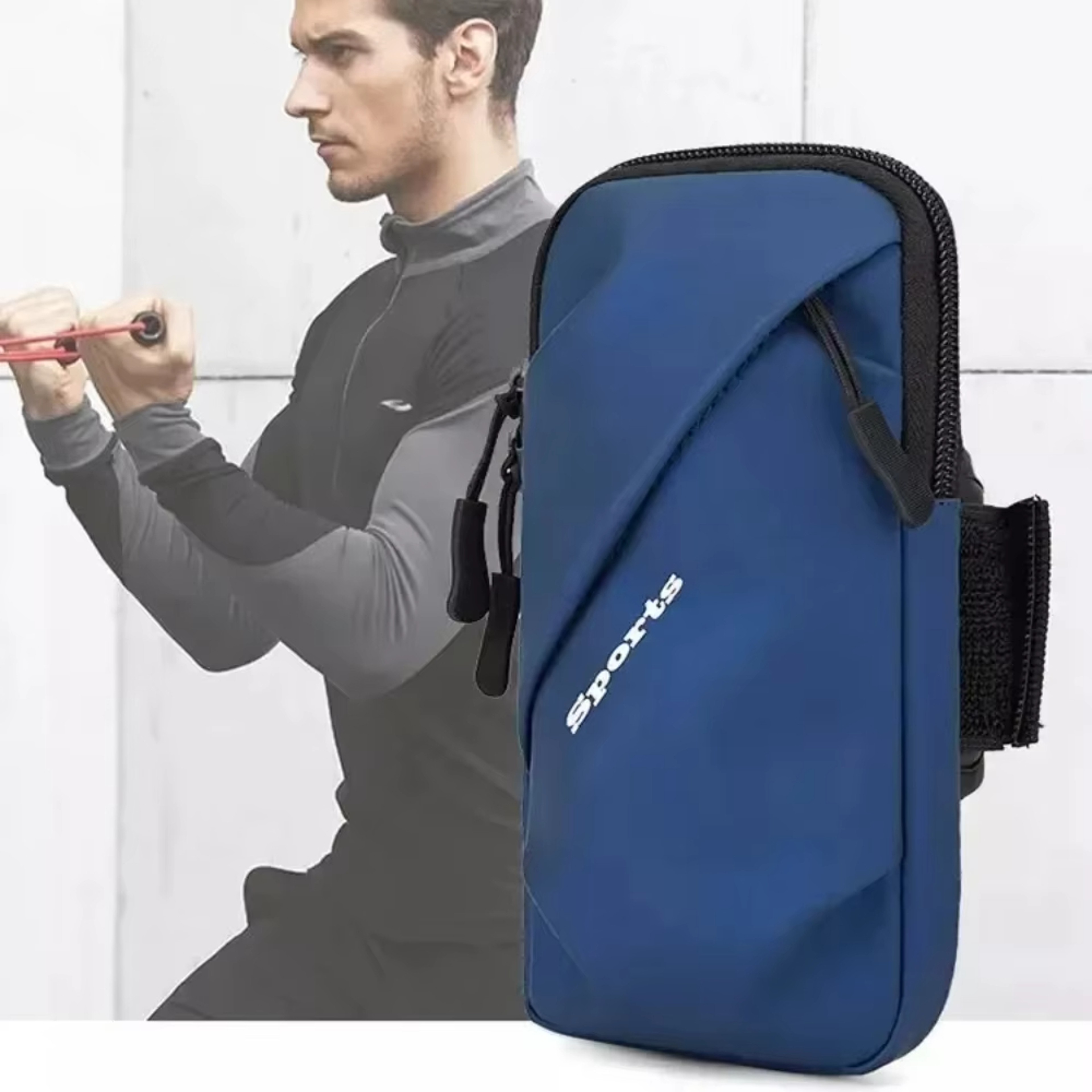 PU Sports Armband Phones Arm Bag, Running Phone Holder Jogging Bags for iPhone, Samsung Universal Waterproof Running – view 6