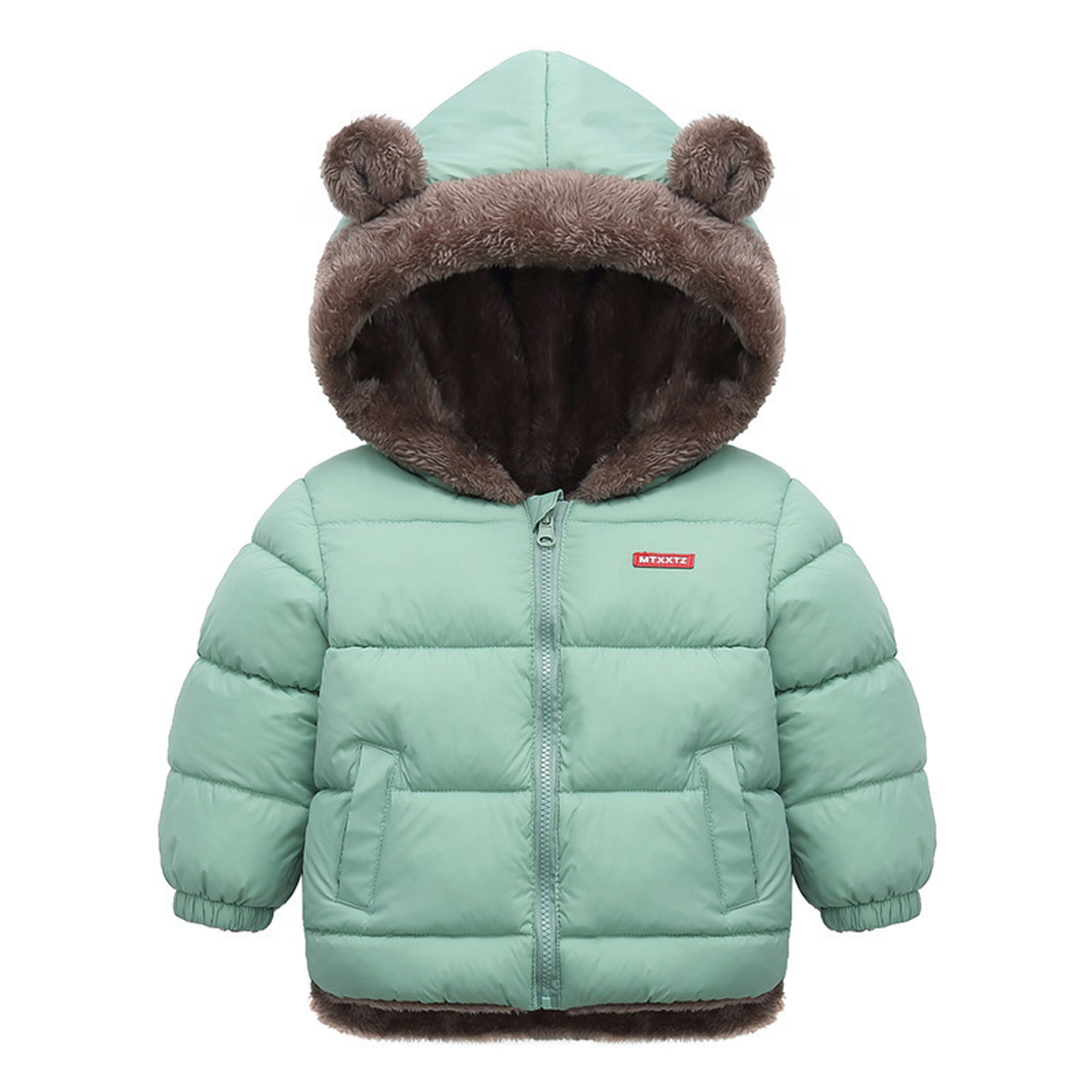 Reversible Baby Winter Coat Cartoon Hooded Plus Velvet, Baby Boys Fleece Jacket, Newborn Outerwear Toddler Girl Parkas – view 10