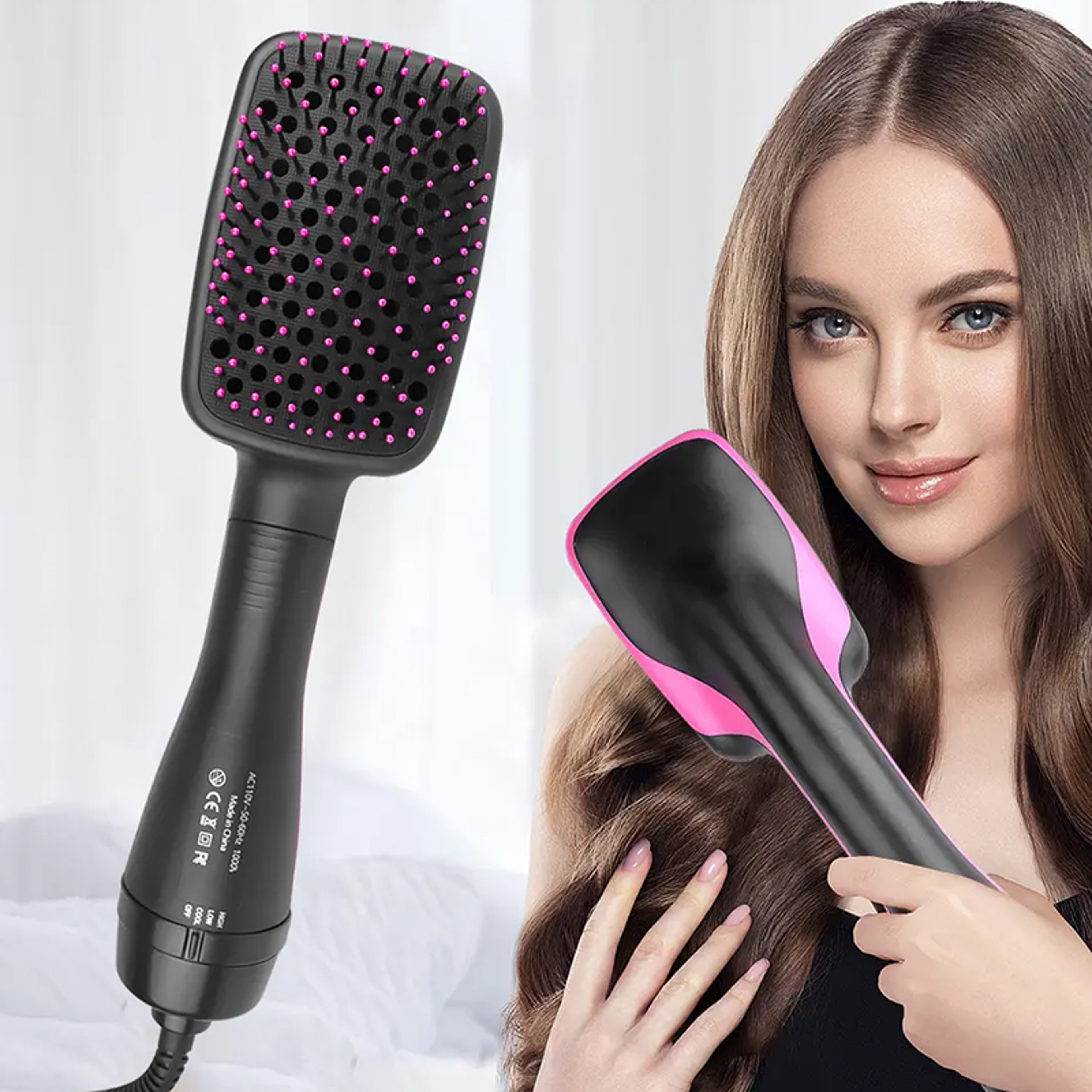 One Step Hair Dryer Hot Air Brush Styler and Volumizer, Hair Straightener Curler Comb Roller, Electric Ion Blow Dryers – view 1