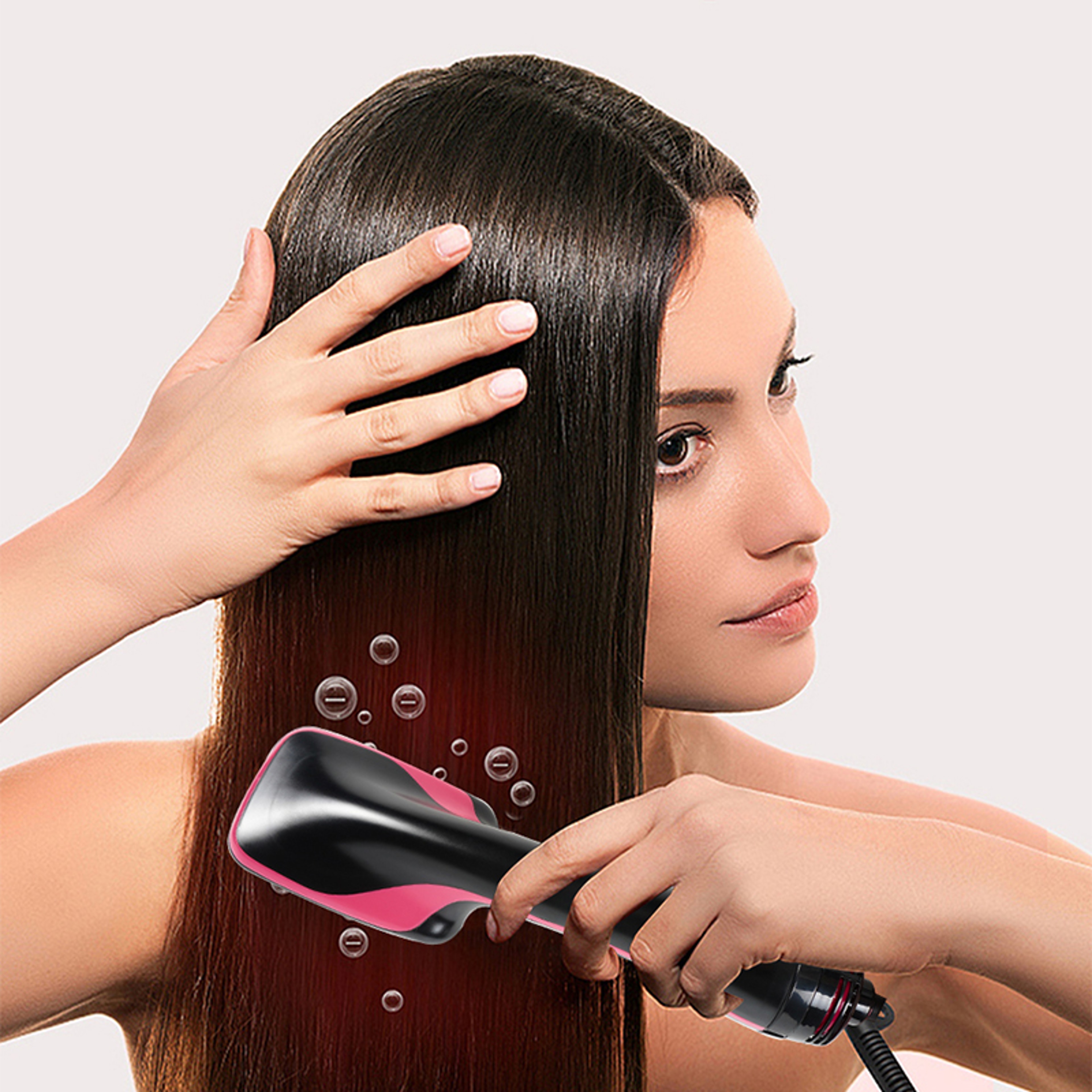 One Step Hair Dryer Hot Air Brush Styler and Volumizer, Hair Straightener Curler Comb Roller, Electric Ion Blow Dryers – view 2