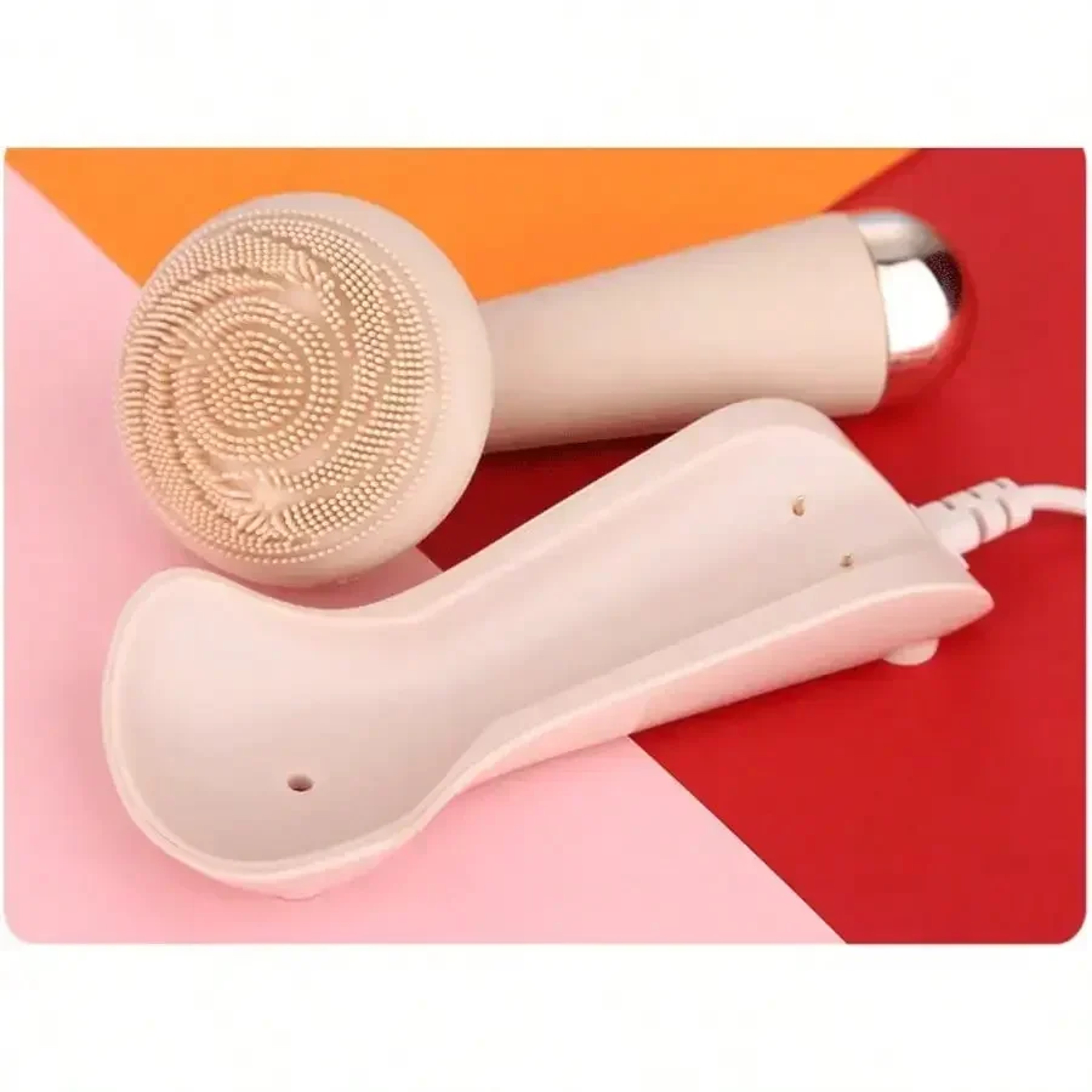 Facial Brush Electric Silicone Brush, Skin Massager Wireless Charging Cleansing, Waterproof Vibration Beauty Tool – view 6