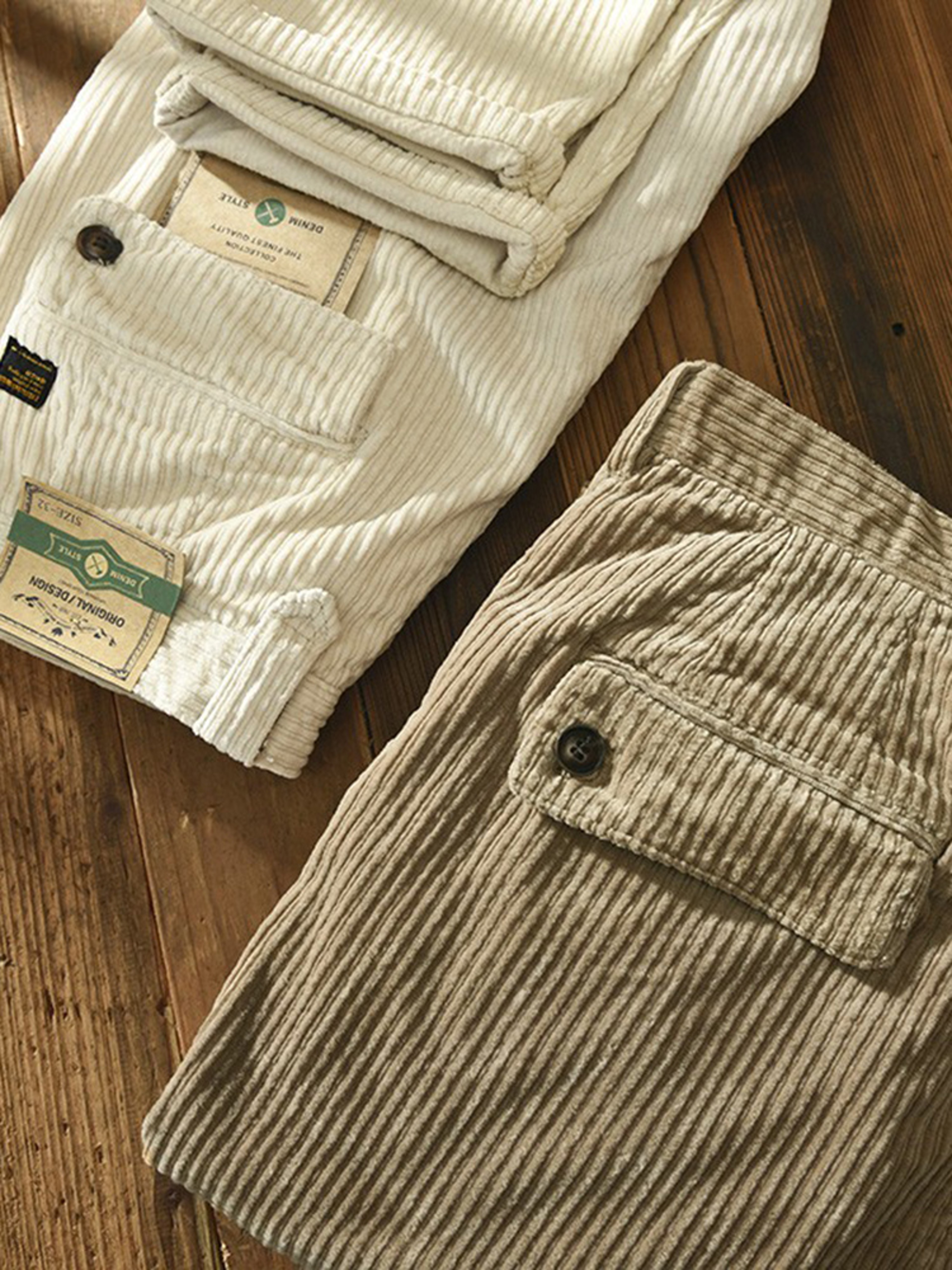 Men's Baggy Corduroy Pants, Thick Heavy Casual Trousers for Autumn Winter – view 2