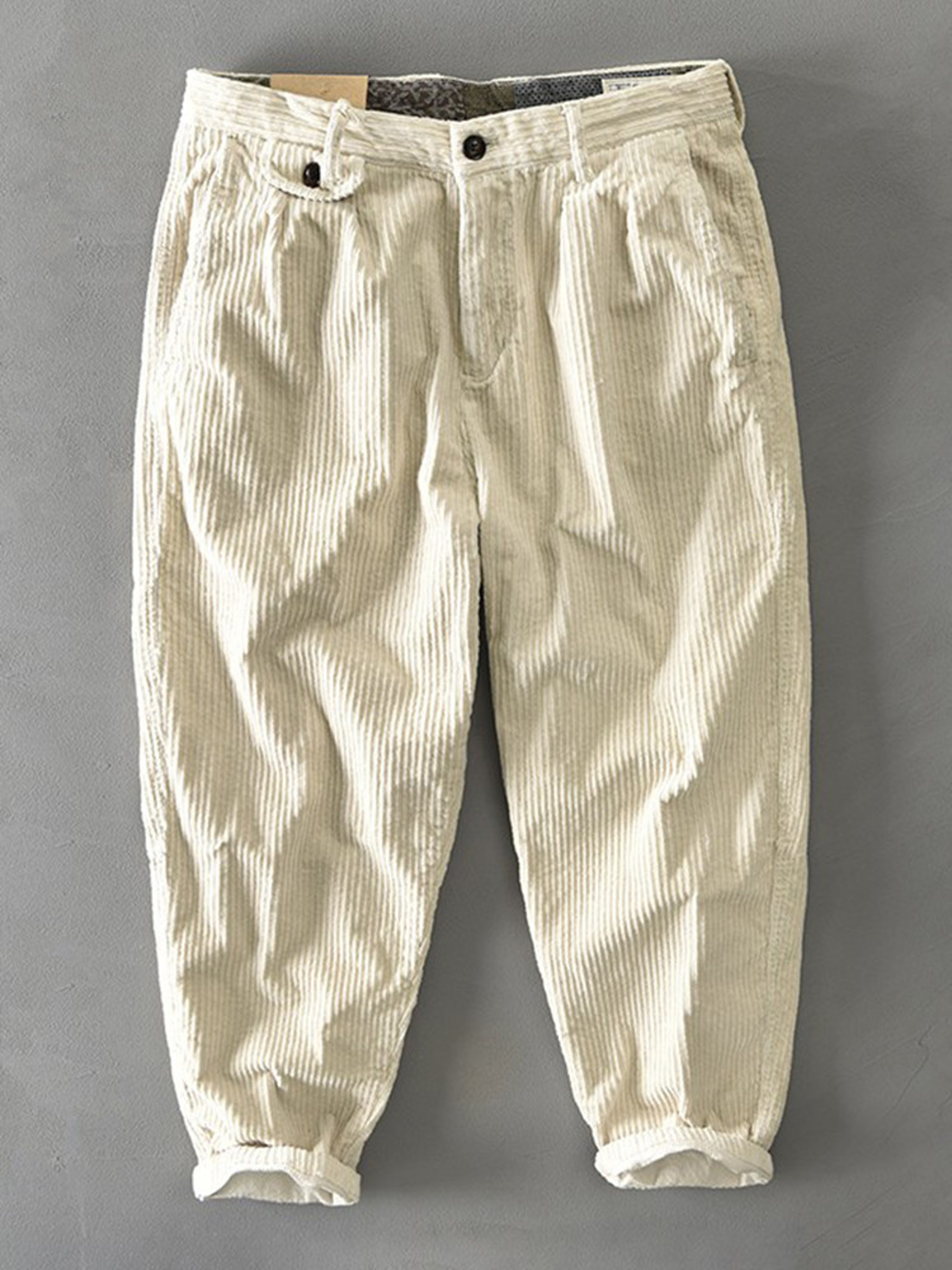 Men's Baggy Corduroy Pants, Thick Heavy Casual Trousers for Autumn Winter – view 4